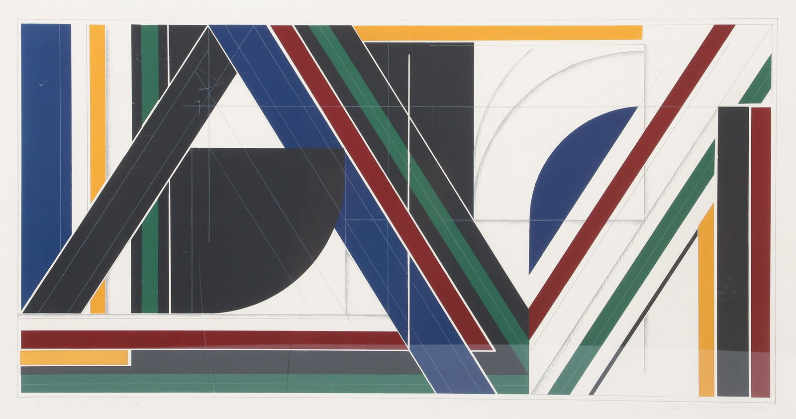 Garo Antreasian Abstract Color Lithograph, "Triangulum X" (1 of 5)