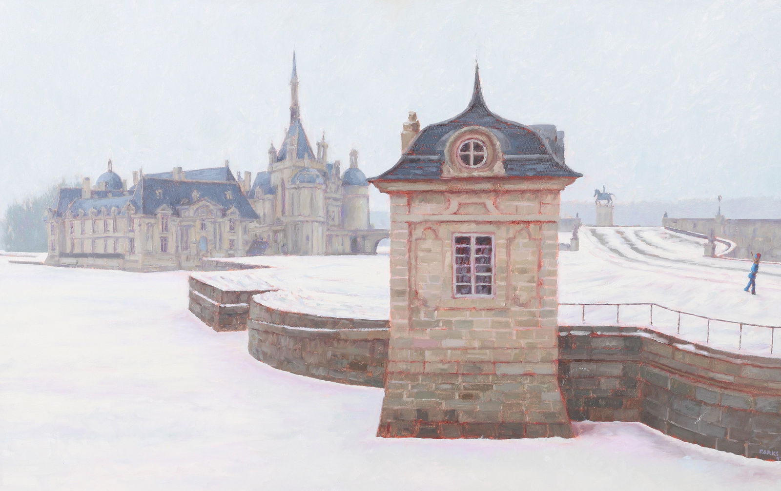 John A Parks "Chateau de Chantilly - Snow" (1 of 4)