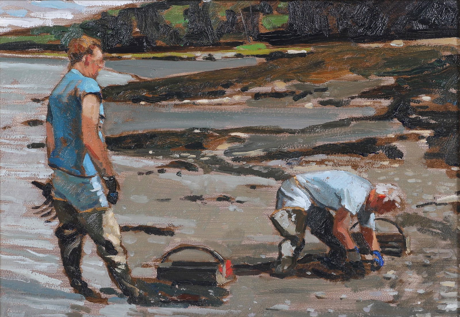 Ronald Frontin Marine Painting, "Study for Overseer" (1 of 5)