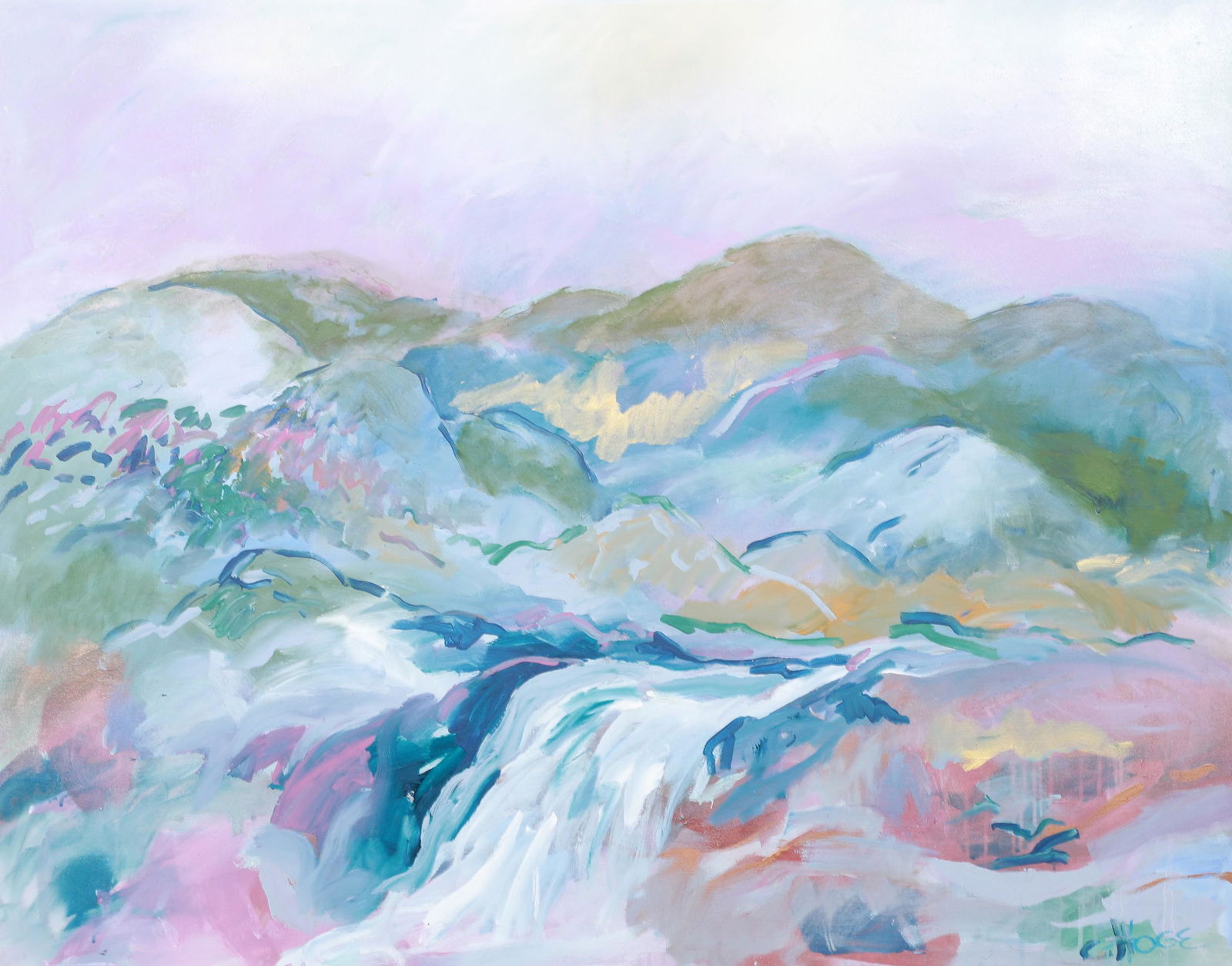 Carol Hoge Modernist Landscape Painting (1 of 4)