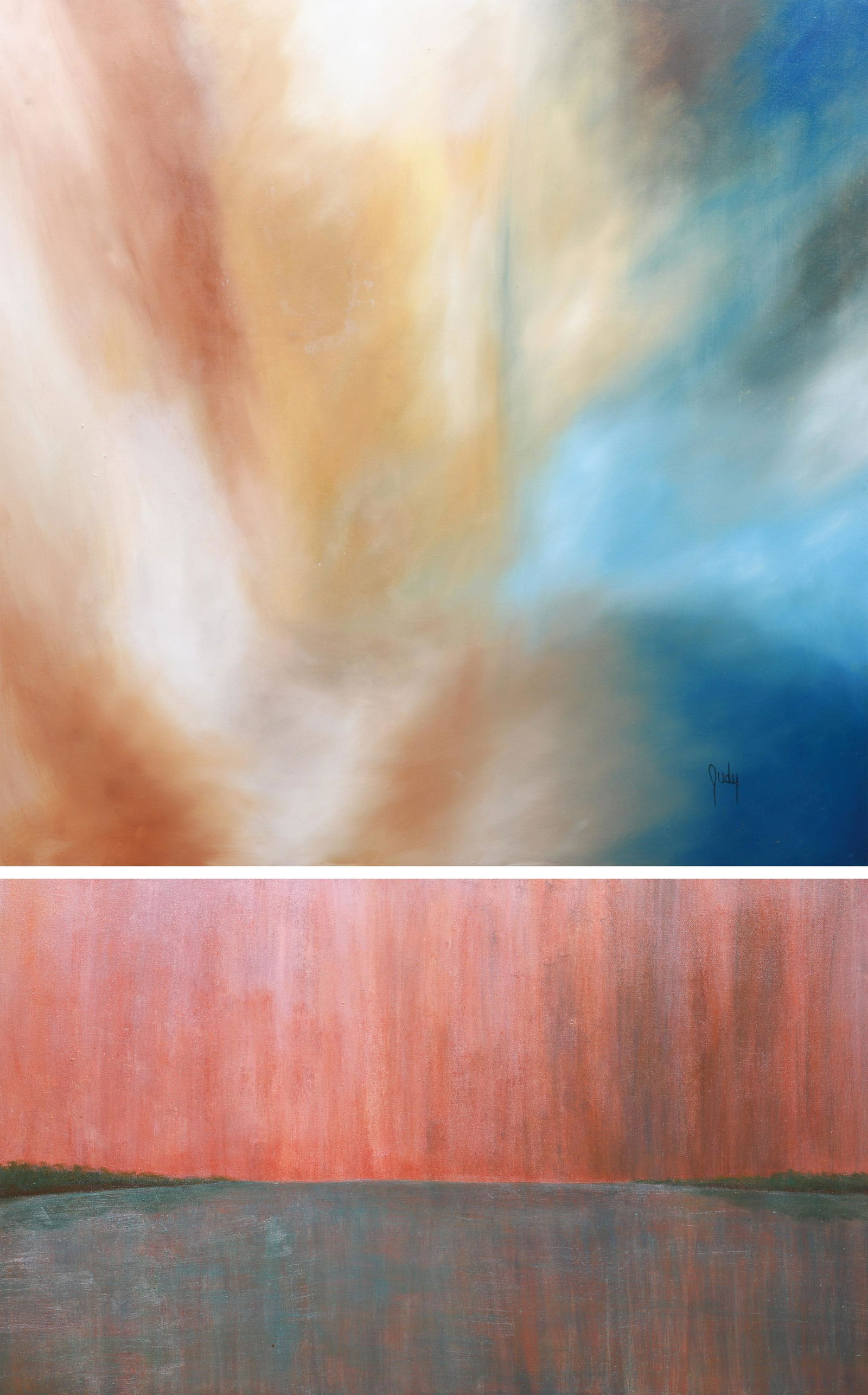 Judy Banton 2 Large Abstract Paintings (1 of 9)