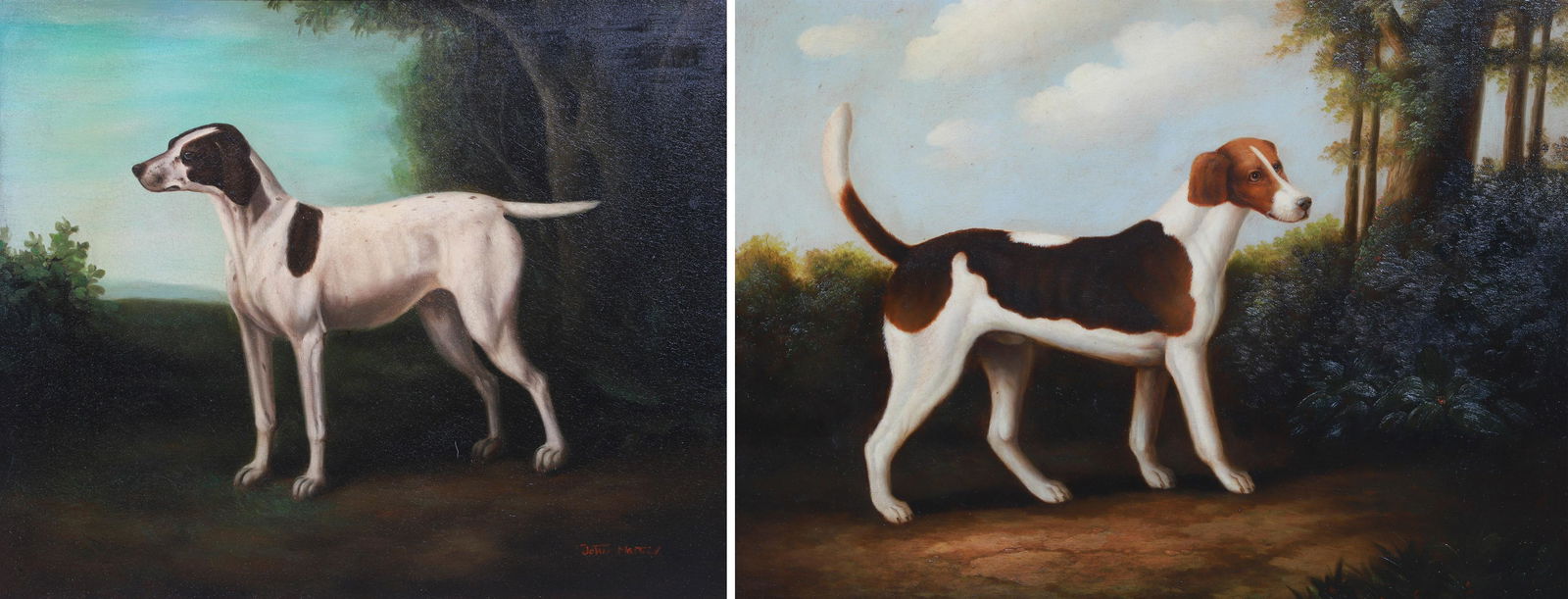 (2) Reproduction Paintings of Dogs (1 of 9)