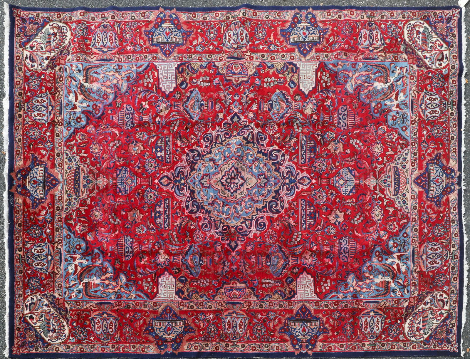 9'9" X 13'6" Semi-antique Persian Mashad Rug (1 of 15)