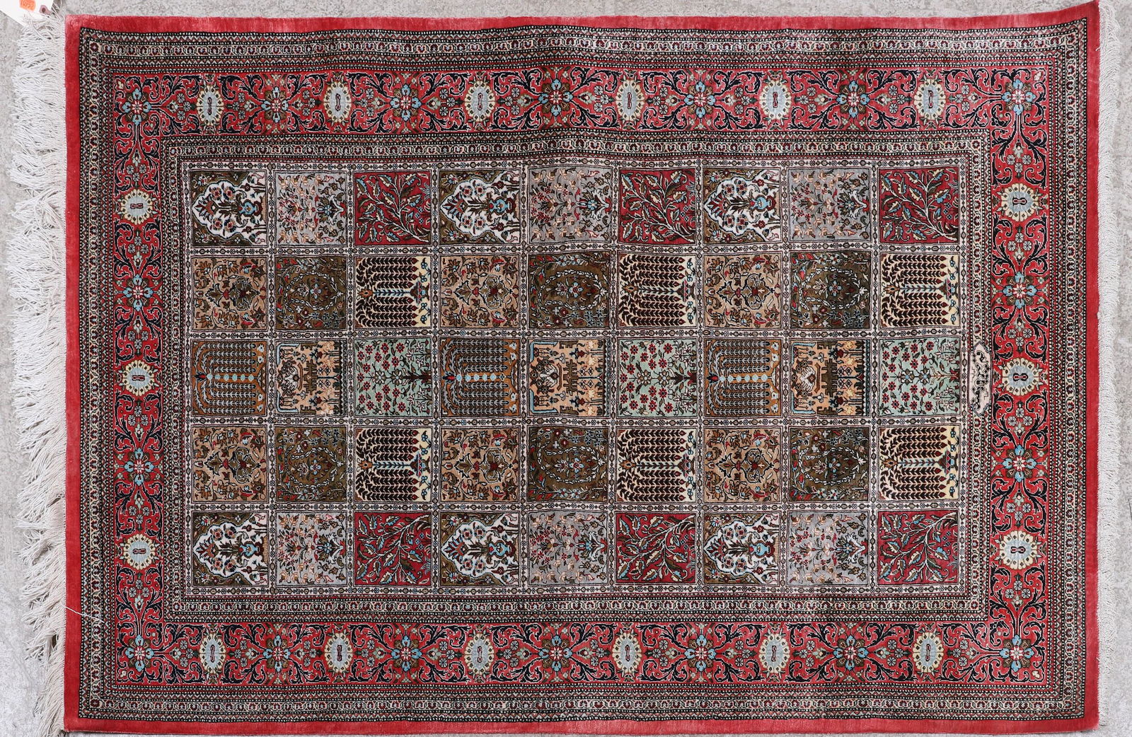 3'5" X 5' Semi-antique Persian Pure Silk Qum Rug (1 of 4)