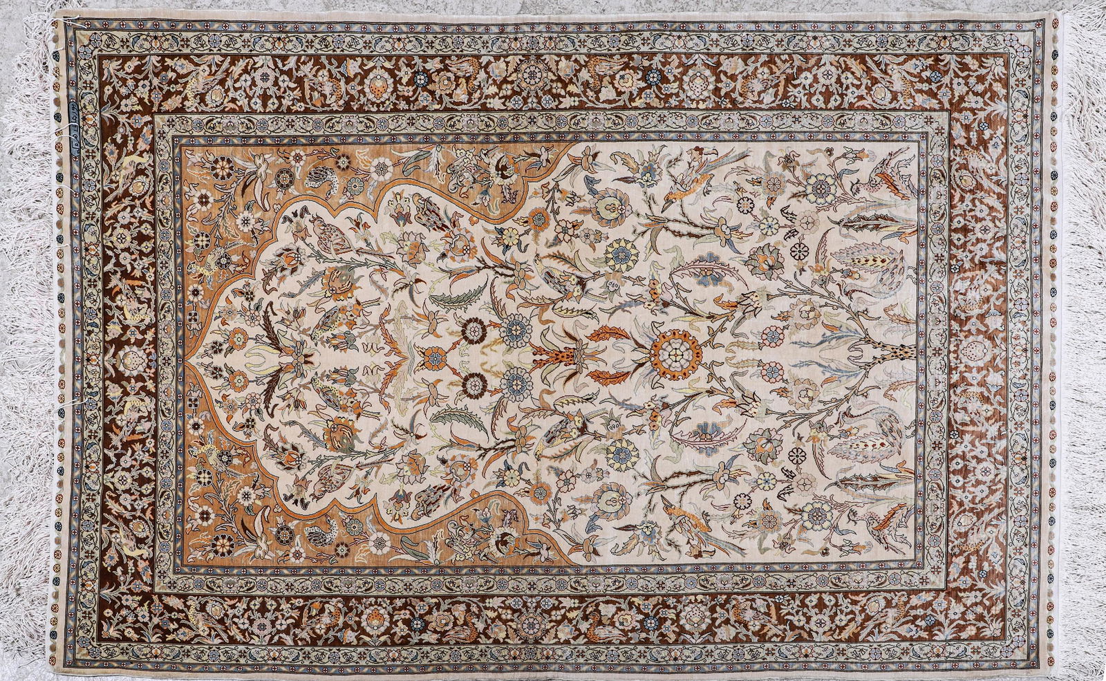 3'8" X 5'8" Semi-antique Turkish Silk Hereke Rug (1 of 6)