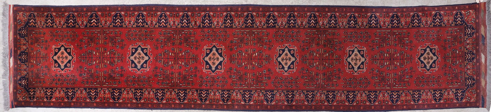 2'8" X 13'1" Afghan Bokhara Runner (1 of 5)
