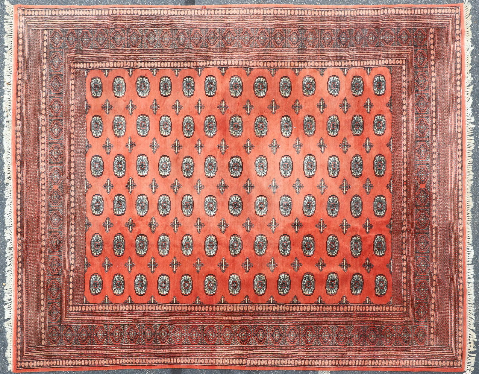 9'6" X 13'3" Afghan Bokhara Rug (1 of 9)