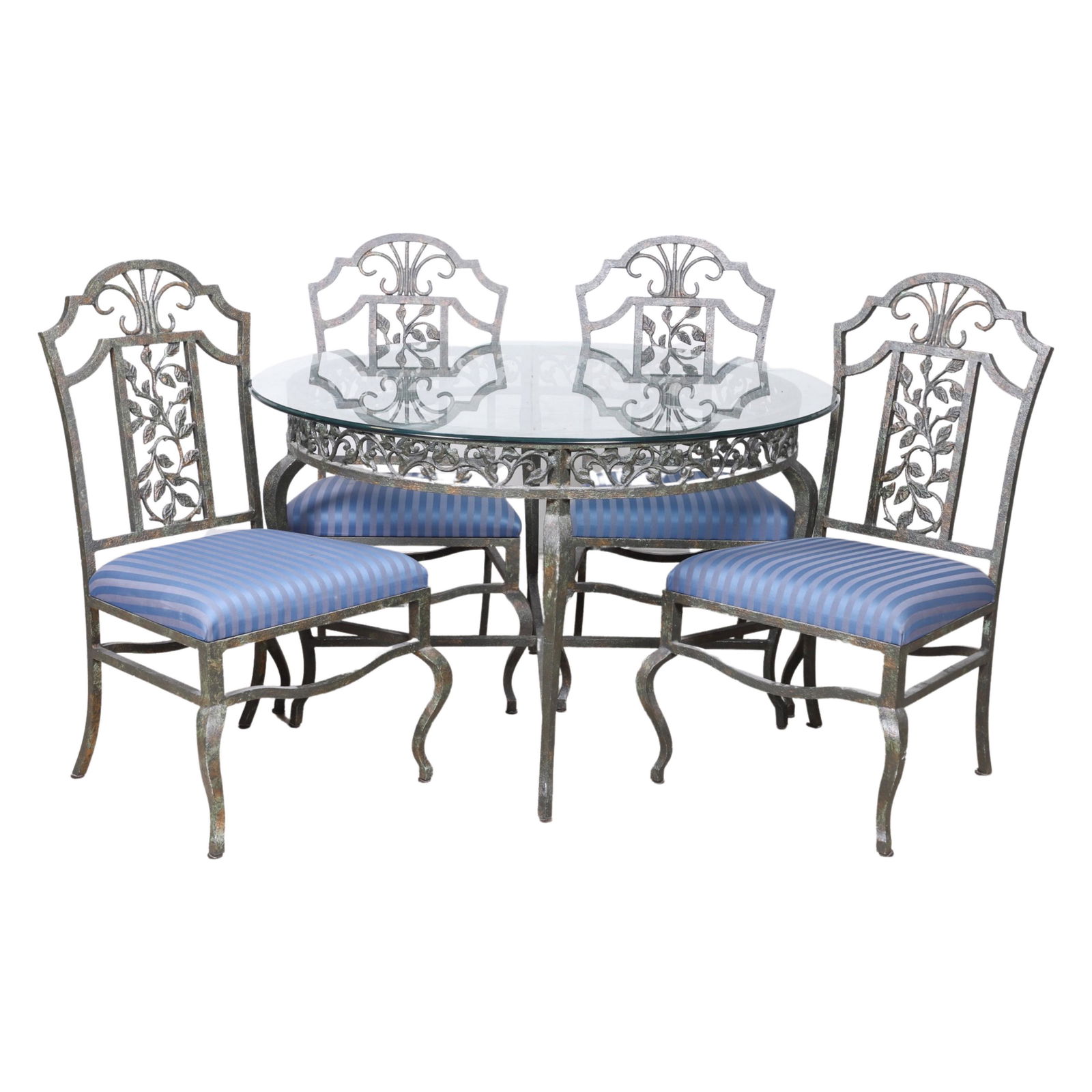 (5) pc Contemporary pierced iron breakfast set (1 of 6)