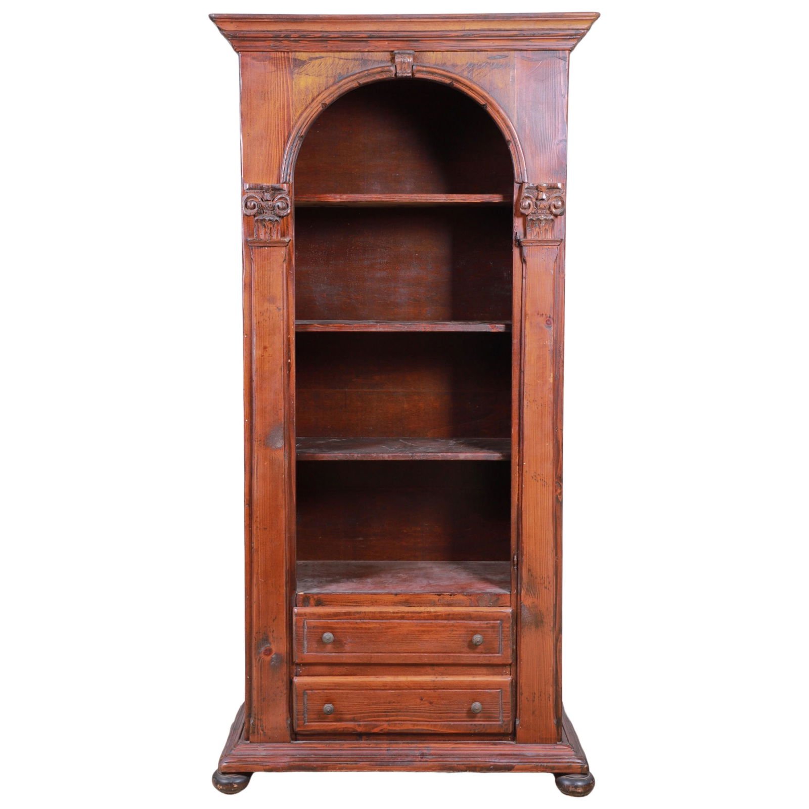 Italian carved open bookcase (1 of 4)