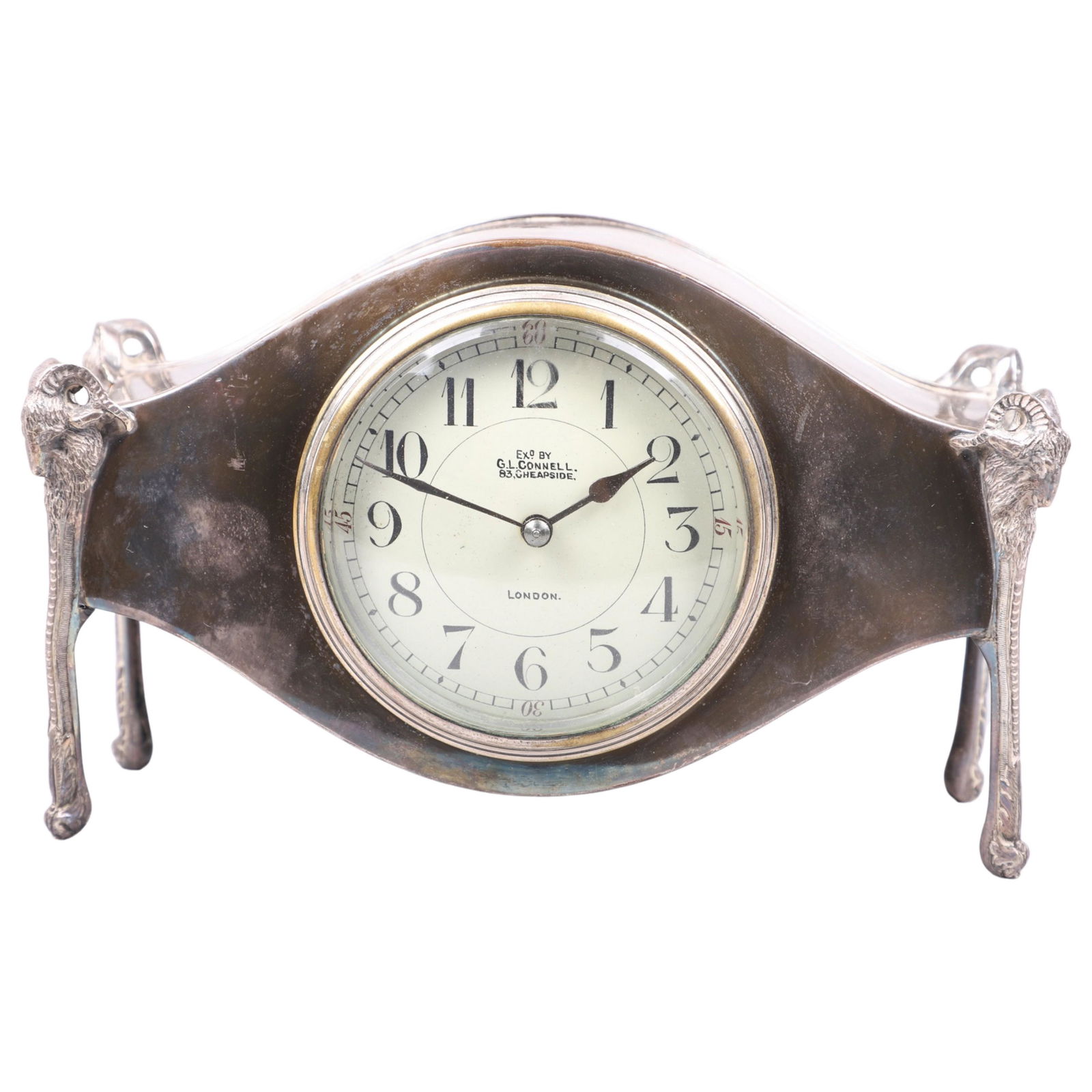 GL Connell Silver Plate Clock (1 of 2)