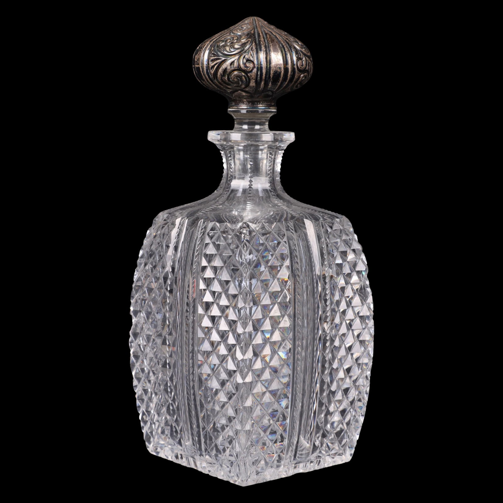 Gorham Cut Glass Decanter with Sterling Stopper (1 of 3)