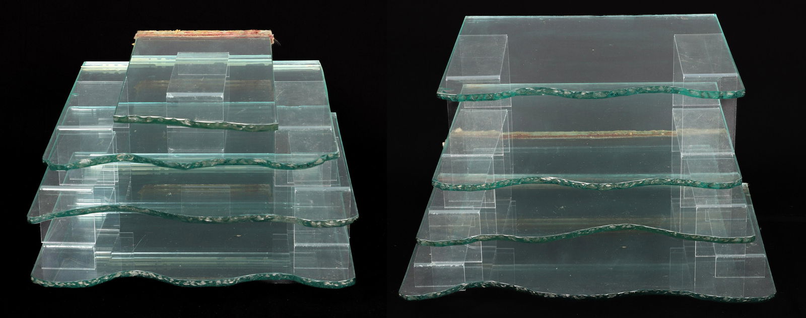 (8) Modern Design freeform edge glass floating shelves (1 of 6)