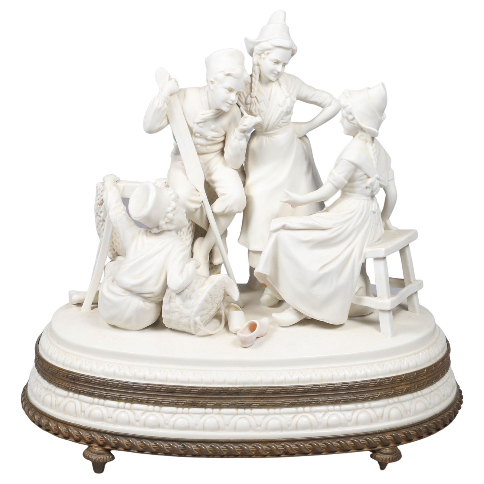 A.W.Fr. Krister of Scheibe-Alsbach Porcelain Figure Group (1 of 3)