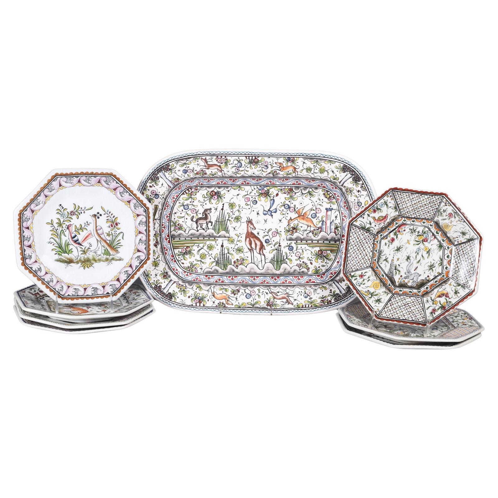 8-Pc Conimbriga Portugal Dessert Set (1 of 6)