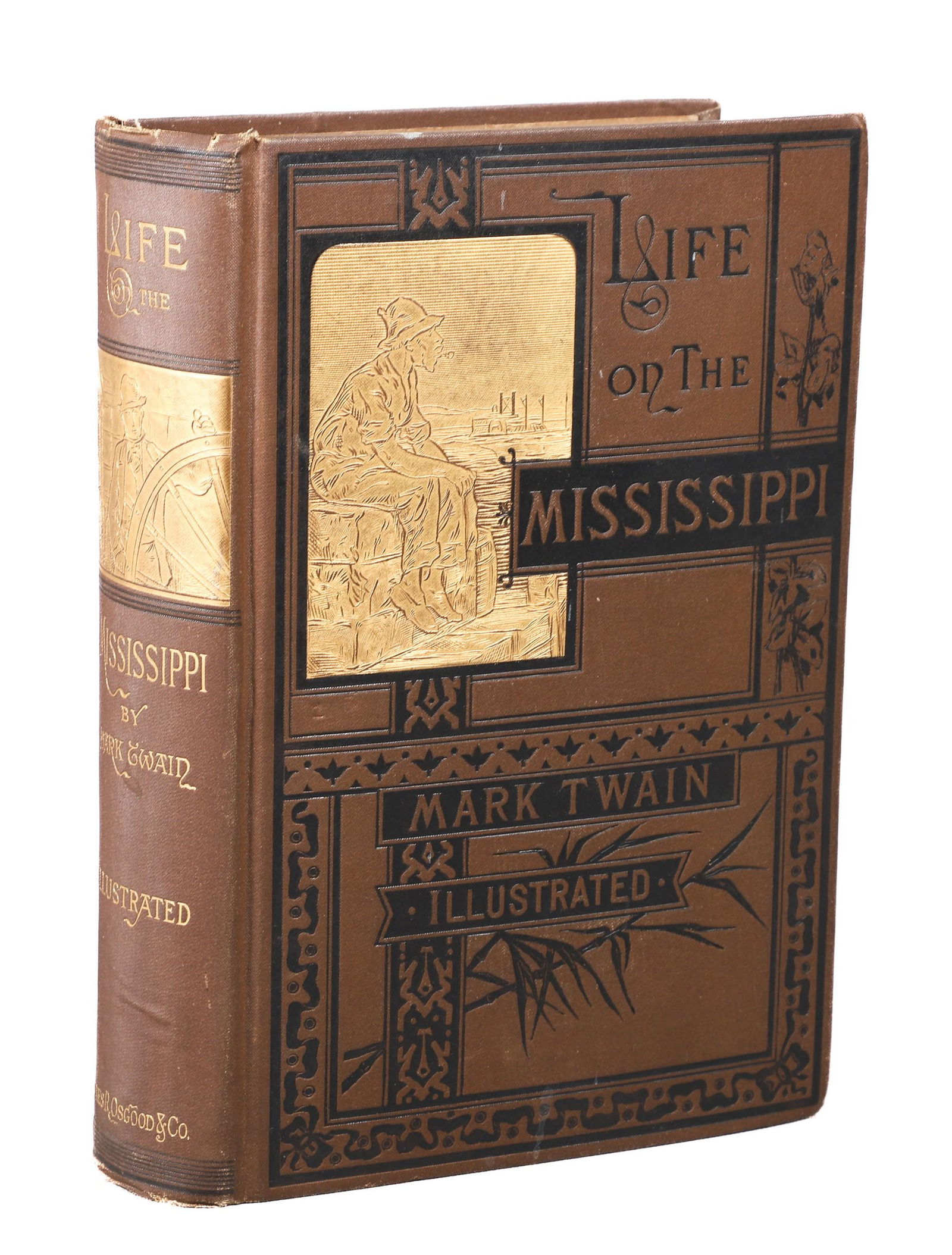 Life on the Mississippi by Mark Twain (1883): Life on the Mississippi by Mark Twain (James R. Osgood & Co., Boston, 1883). Page 443 - St Charles Hotel, 441 no small paper reading the image was suppressed