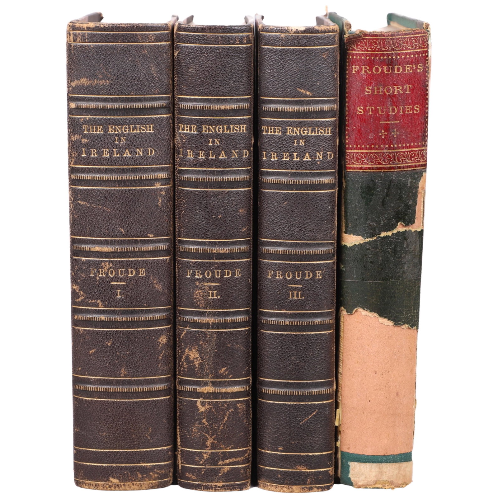The English in Ireland in the 18th Century (1873-4): The English in Ireland in the Eighteenth Century by James Anthony Froude (New York, 1873-74; complete in three volumes). Together with Short Studies on Great Subjects, also by Froude (New York, 1874).