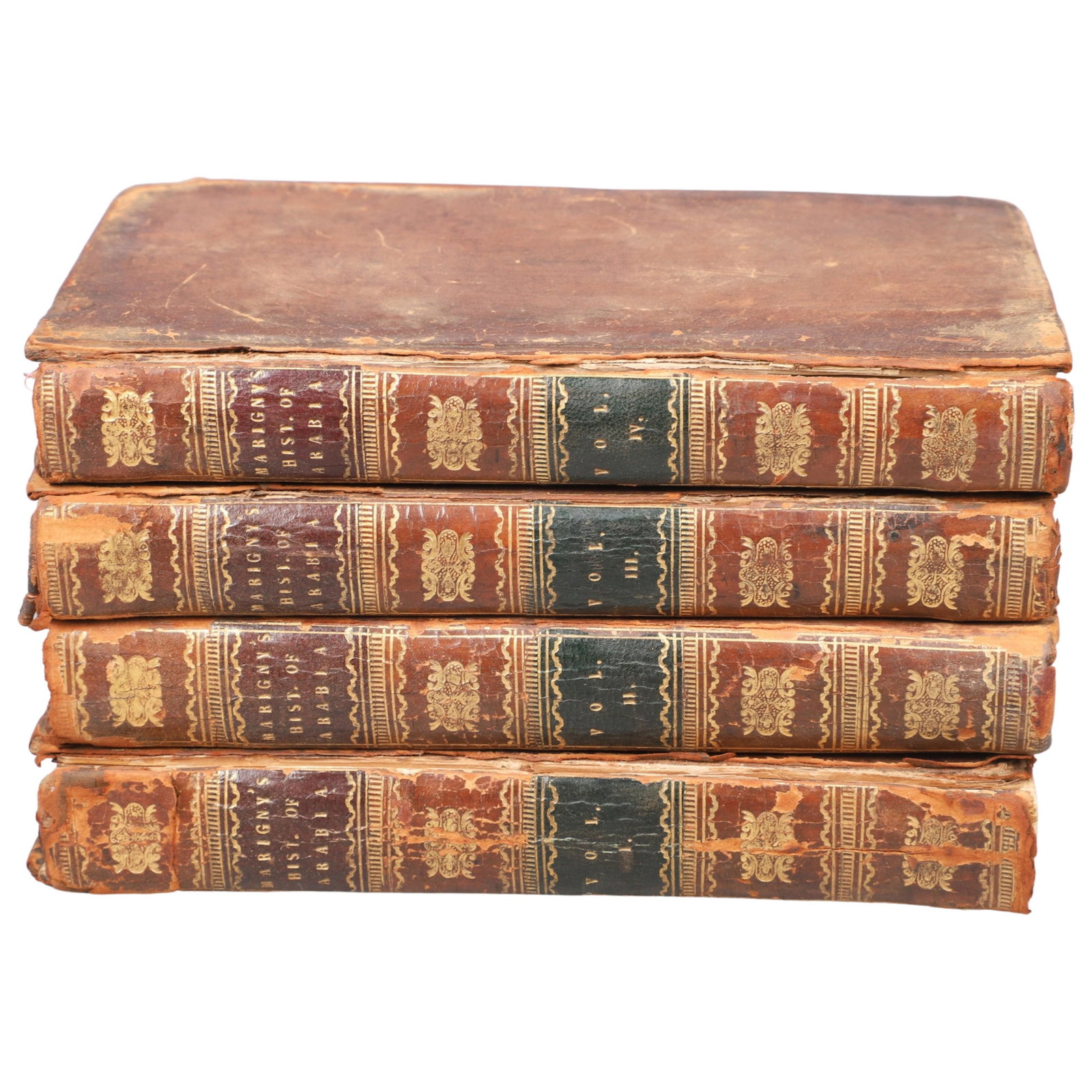 The History of the Arabians (4 vols., 1758): The History of the Arabians Under the Government of the Caliphs from Mahomet Their Founder to the Death of Mostazem the Fifty-fifth, by the Abbe de Marigny (London, 1758; complete in four volumes).