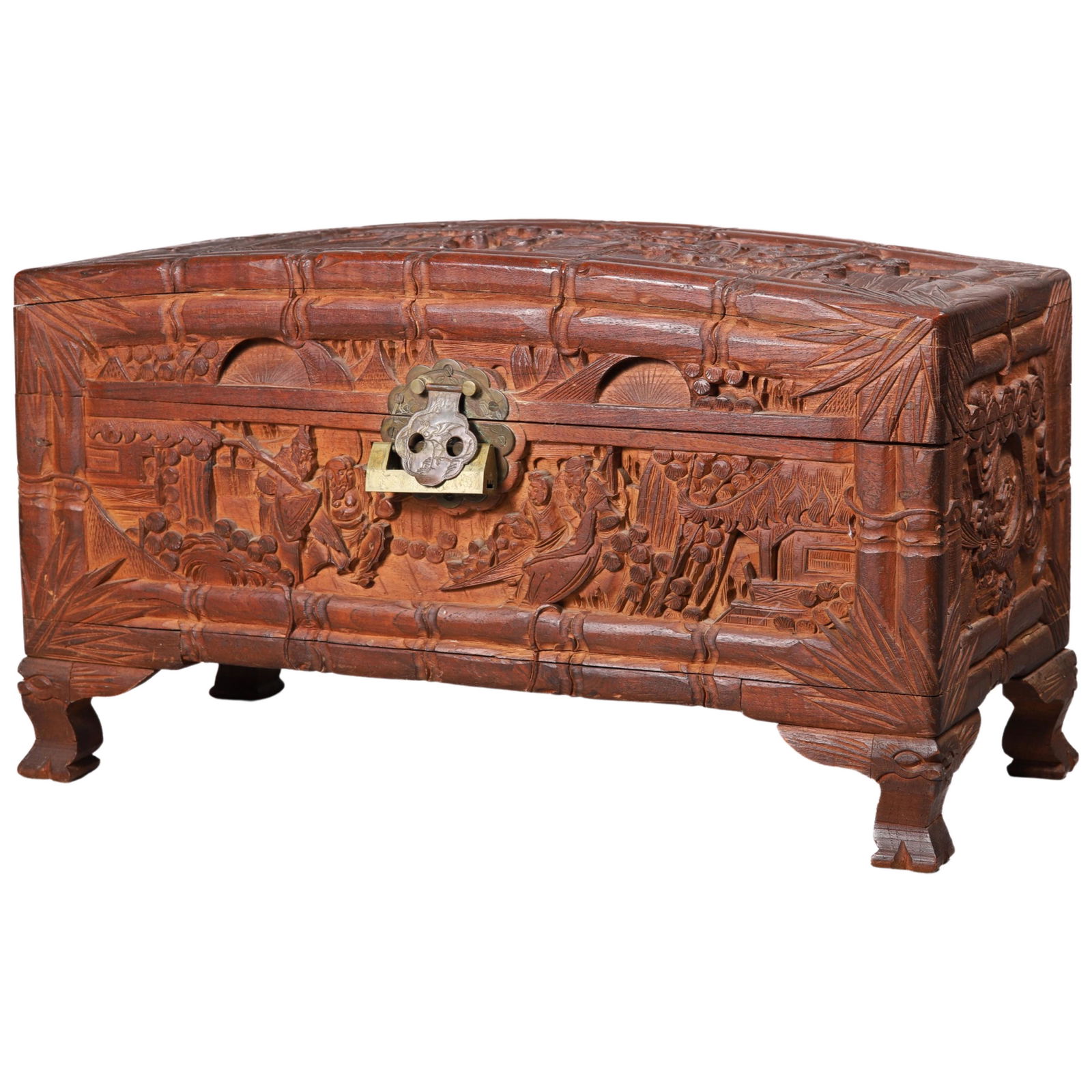 Chinese Carved Camphor Chest (1 of 6)