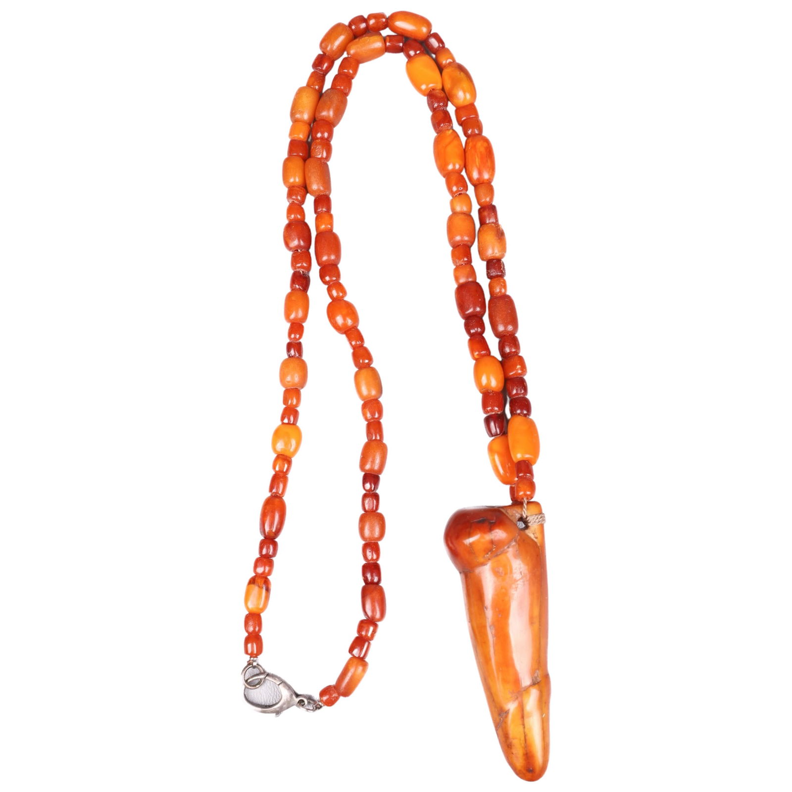 Varigated Butterscotch Amber Necklace (1 of 3)