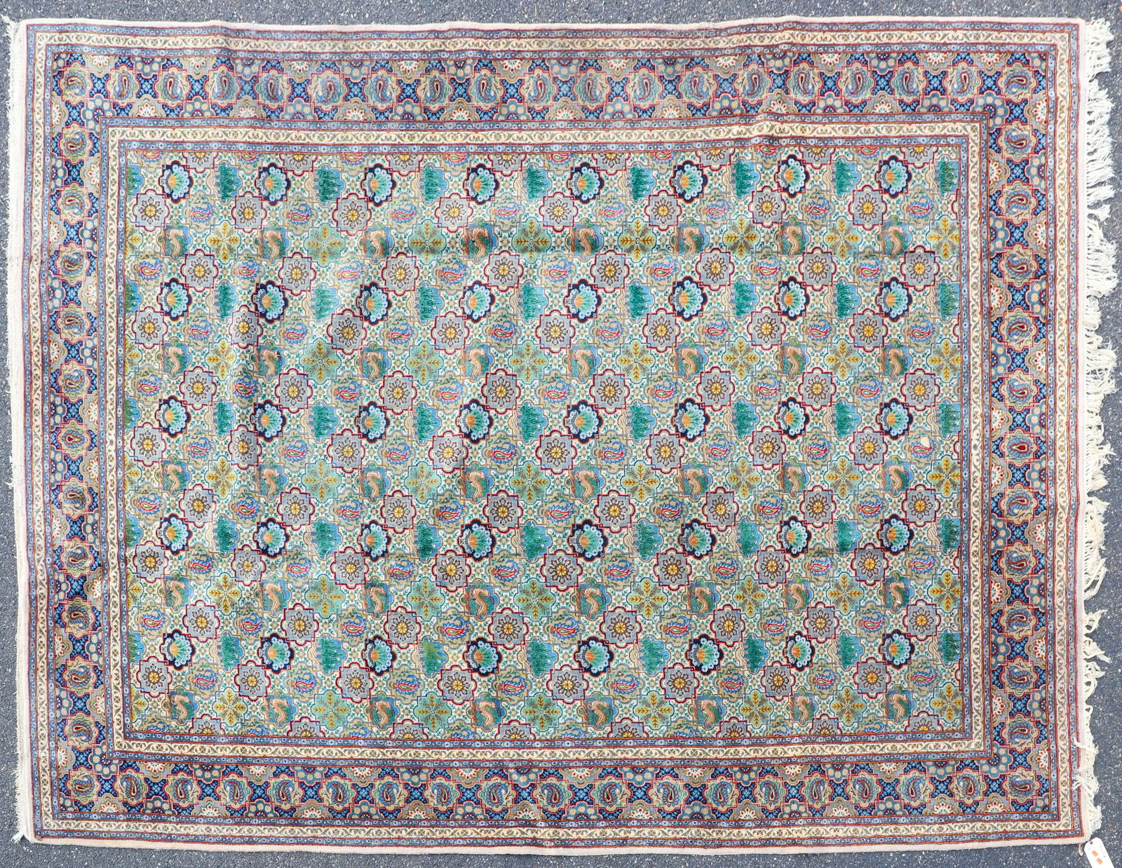 9' X 13'6" Semi-antique Persian Kashan Rug (1 of 6)
