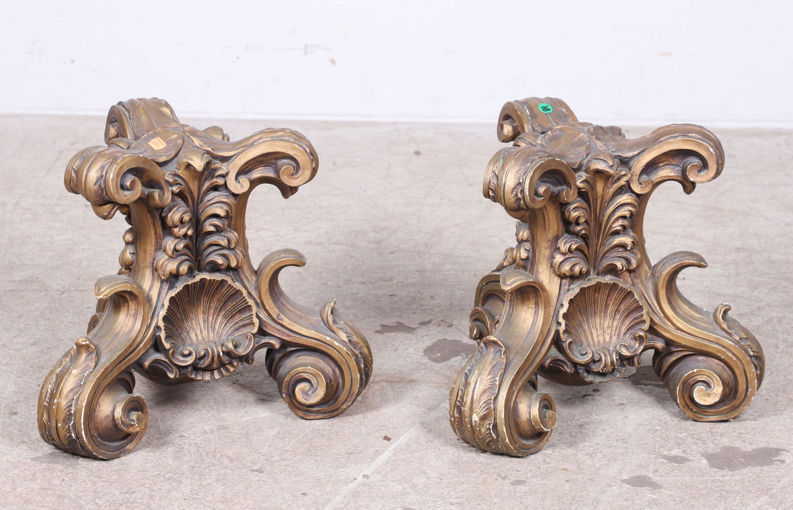 Pair Italian style gilt coffee table bases (1 of 2)
