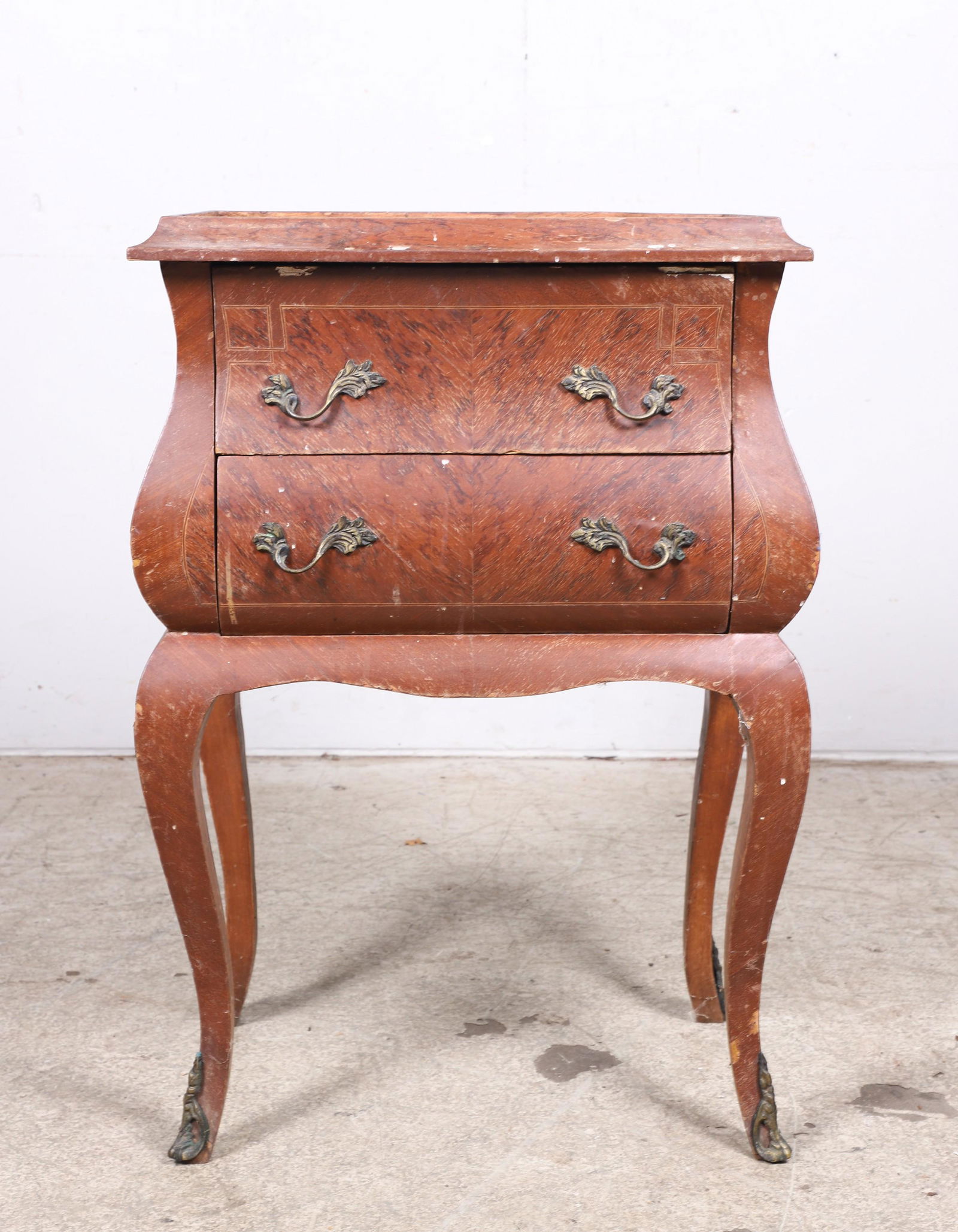 Louis XV style mahogany 2-drawer stand (1 of 3)