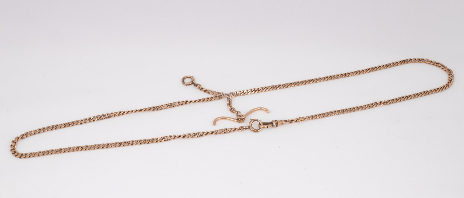 14K SG 1922 Watch Chain: 14K SG 1922 watch chain, 20.8 DWT
