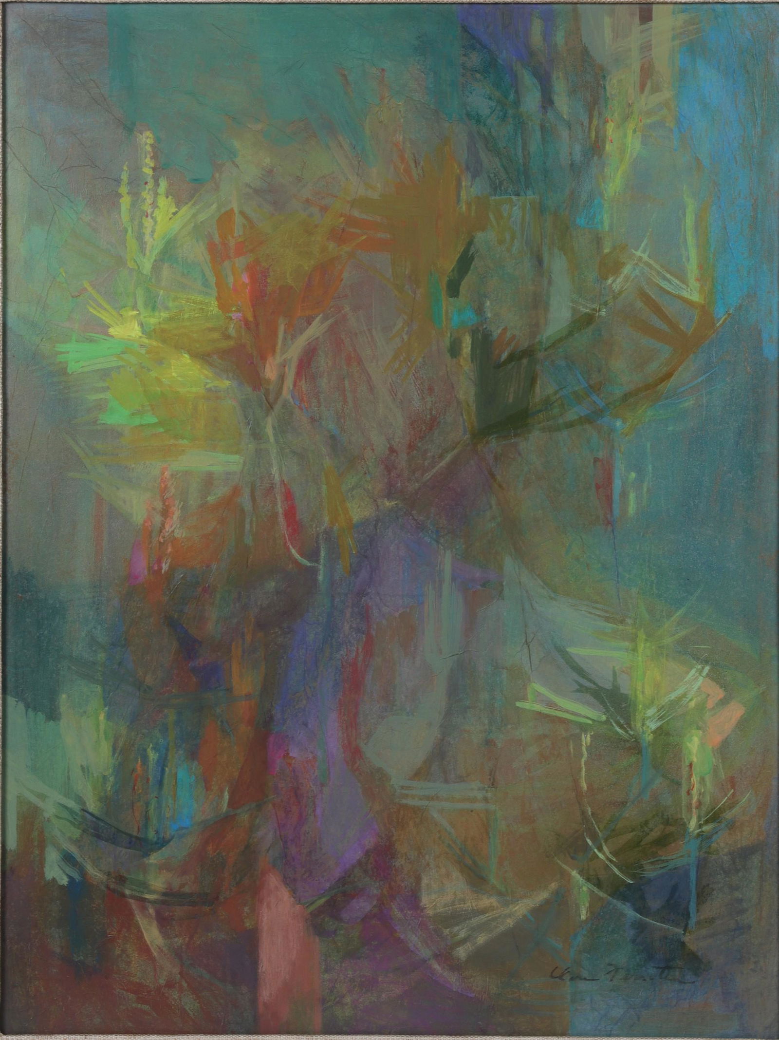 Clare Ferriter Mixed Media Abstract Painting (1 of 4)