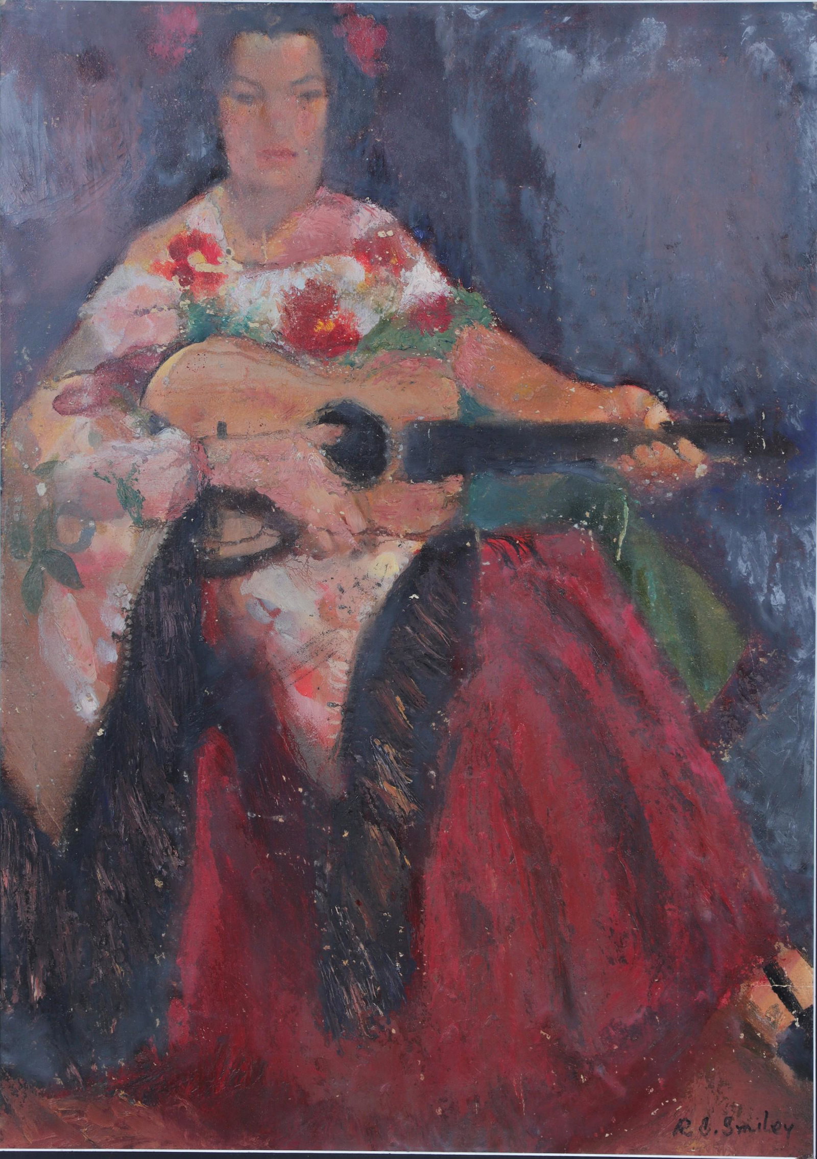 RC Smiley Painting "Woman with Guitar" (1 of 4)