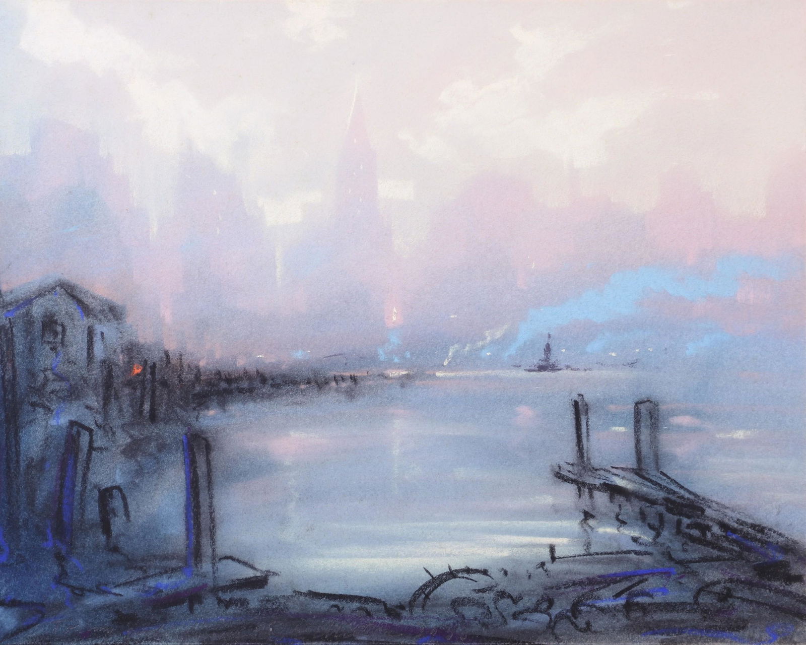 Leon Dolice "New York Harbor" (1 of 5)