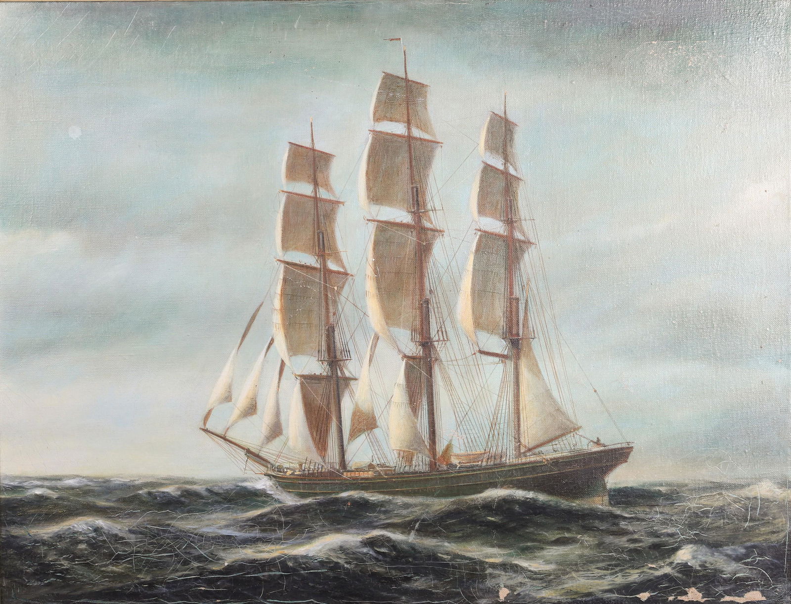 John Schmidt Marine Painting "Fiery Cross" (1 of 8)