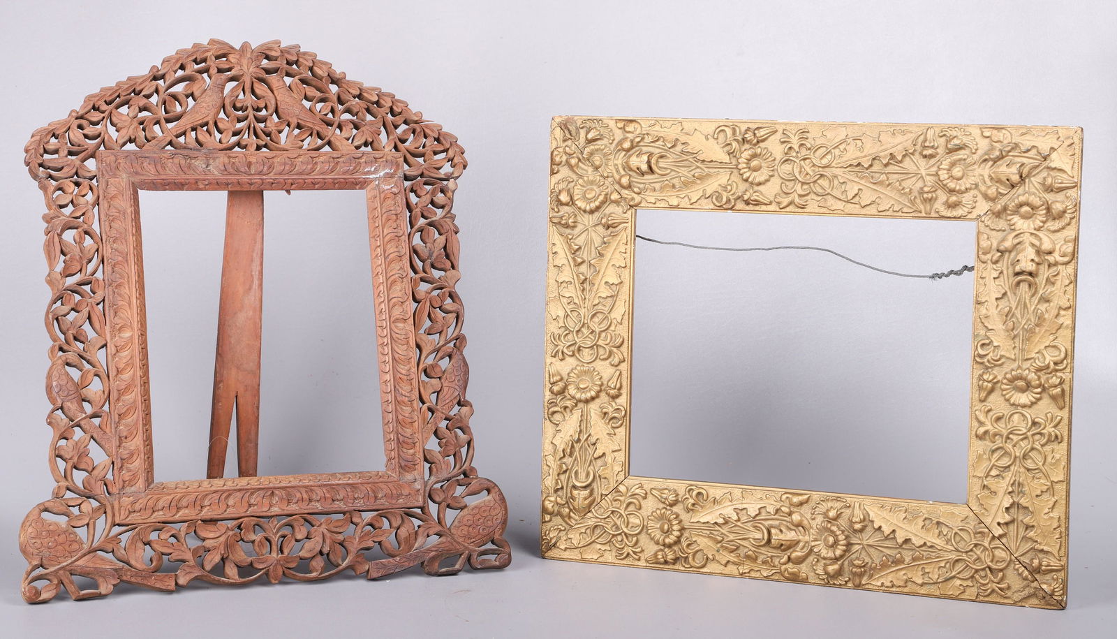(2) Carved Wood Picture Frames (1 of 1)