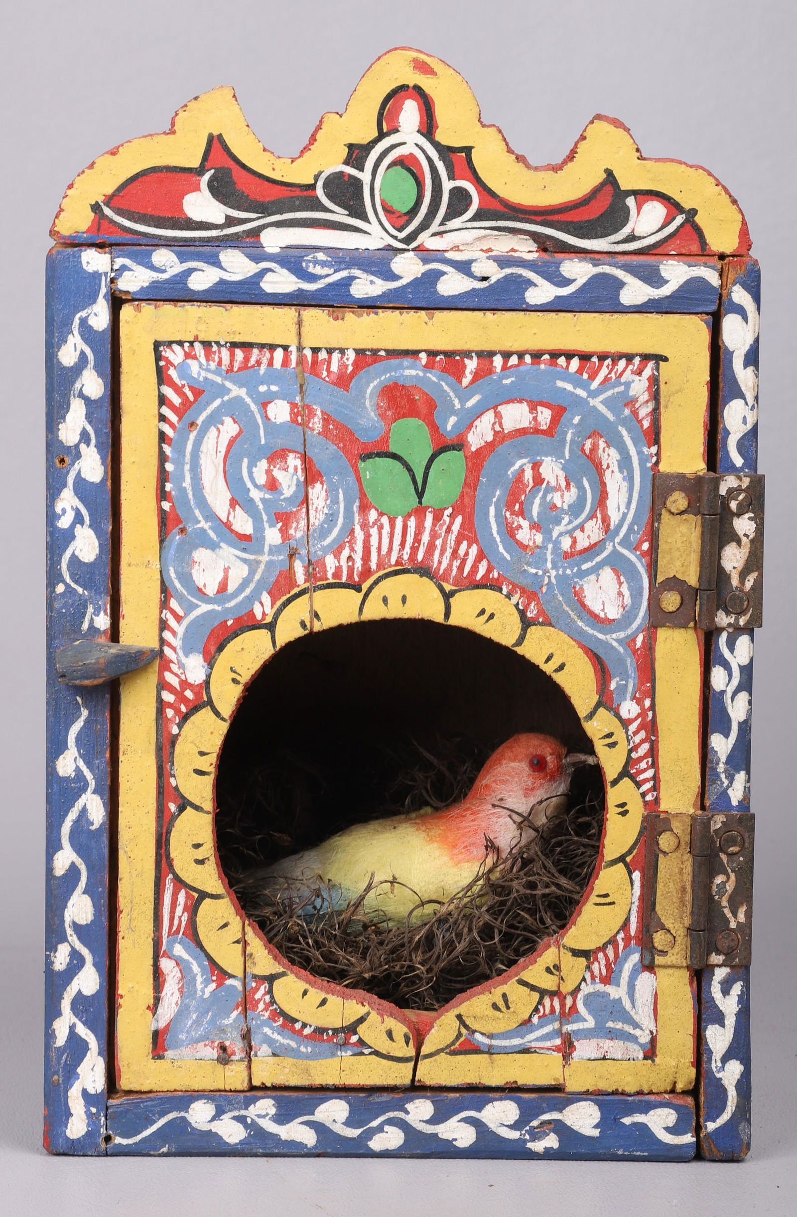 Folk Art Painted Birdhouse (1 of 3)