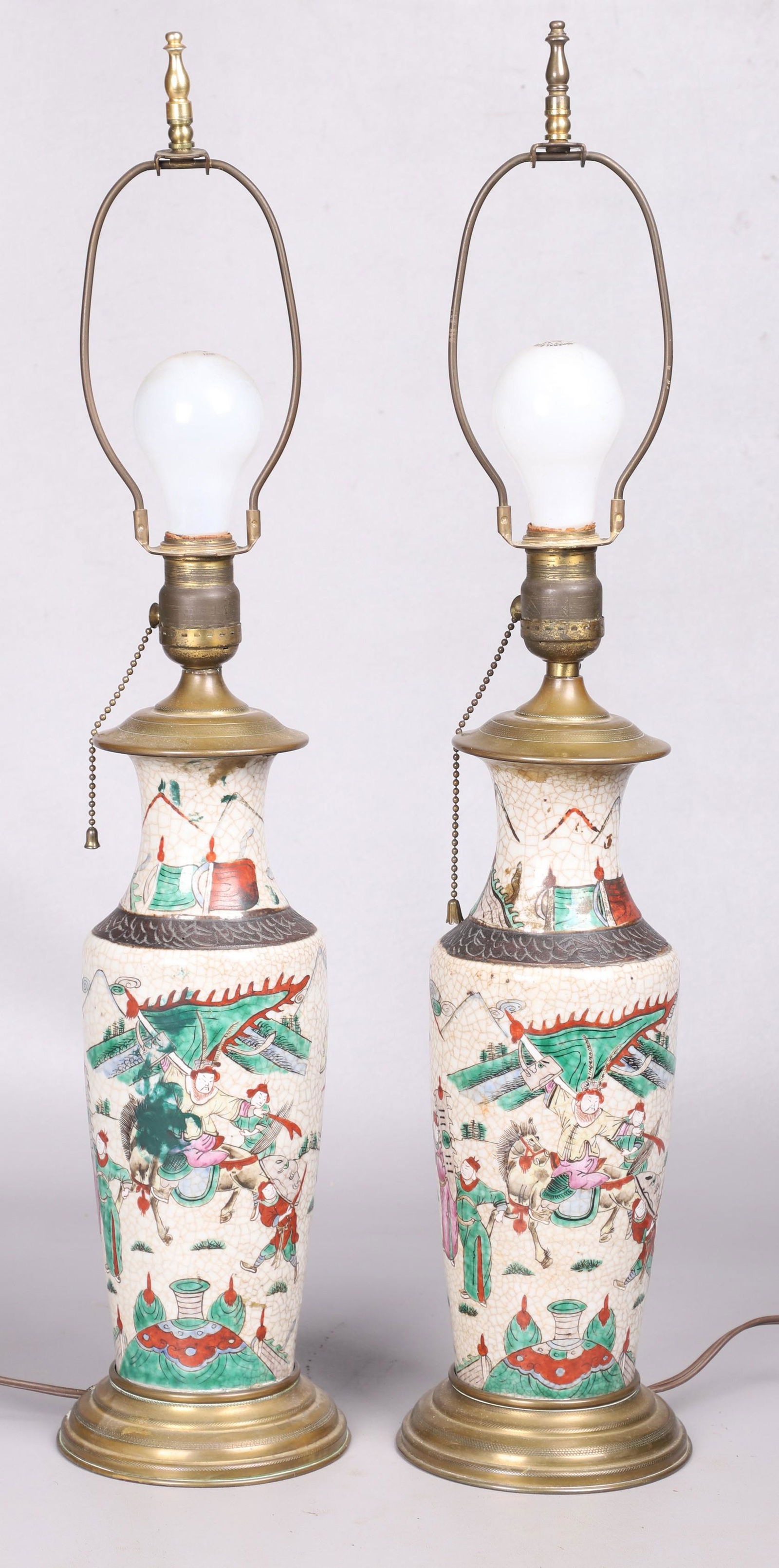Pair of Chinese Porcelain Vase Lamps (1 of 2)