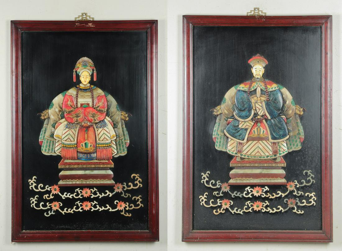 Pair of Chinese Ancestor Portraits (1 of 7)