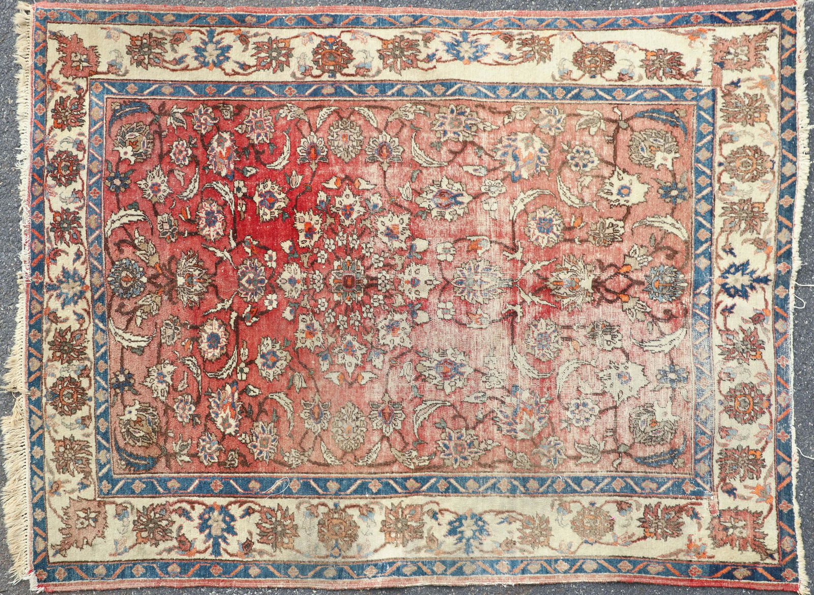 5' X 6'5" Semi-antique Persian Mashad Rug (1 of 8)