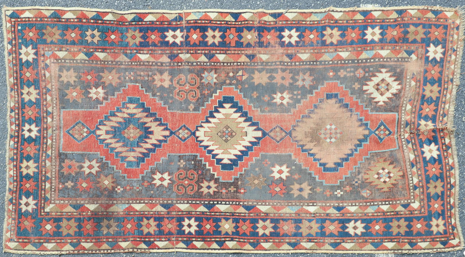 4'1" X 7'8" Antique Kazak Caucasian Rug (1 of 13)