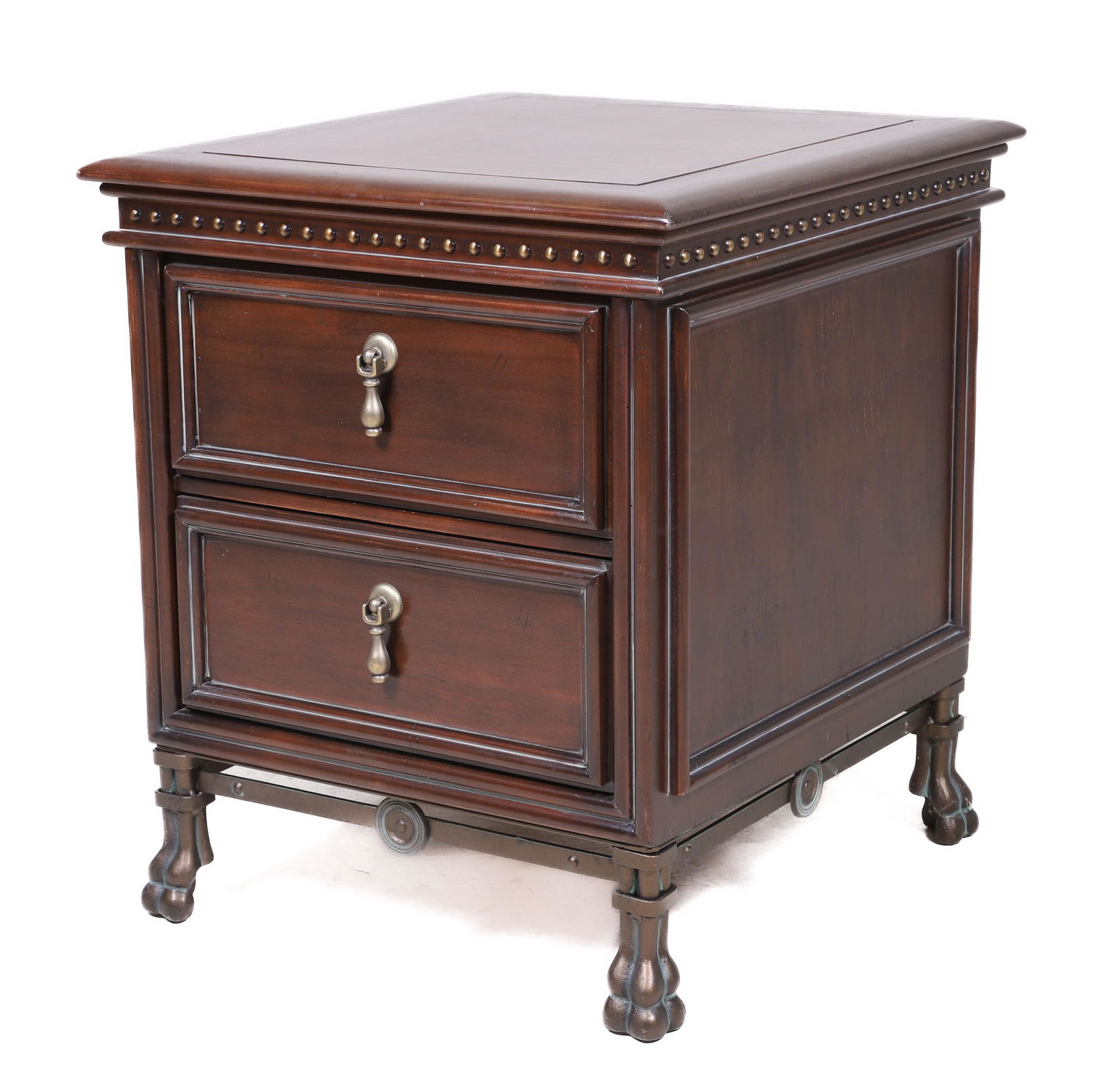 Maitland Smith Leather and gilt metal side table (1 of 5)