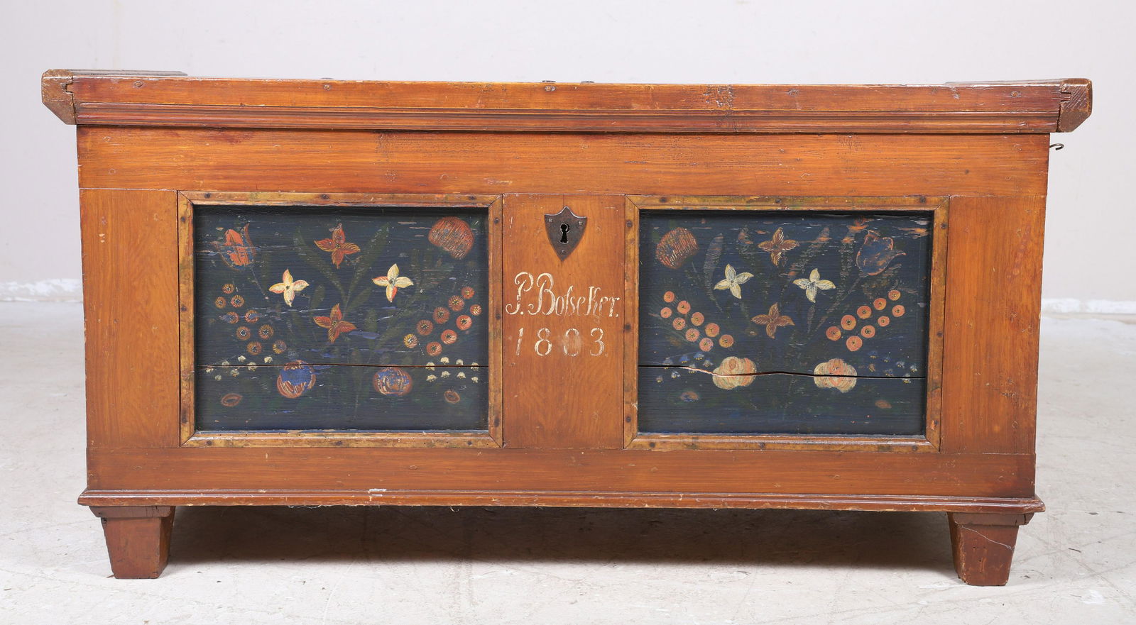 Northern European Pine Painted Blanket Chest (1 of 5)