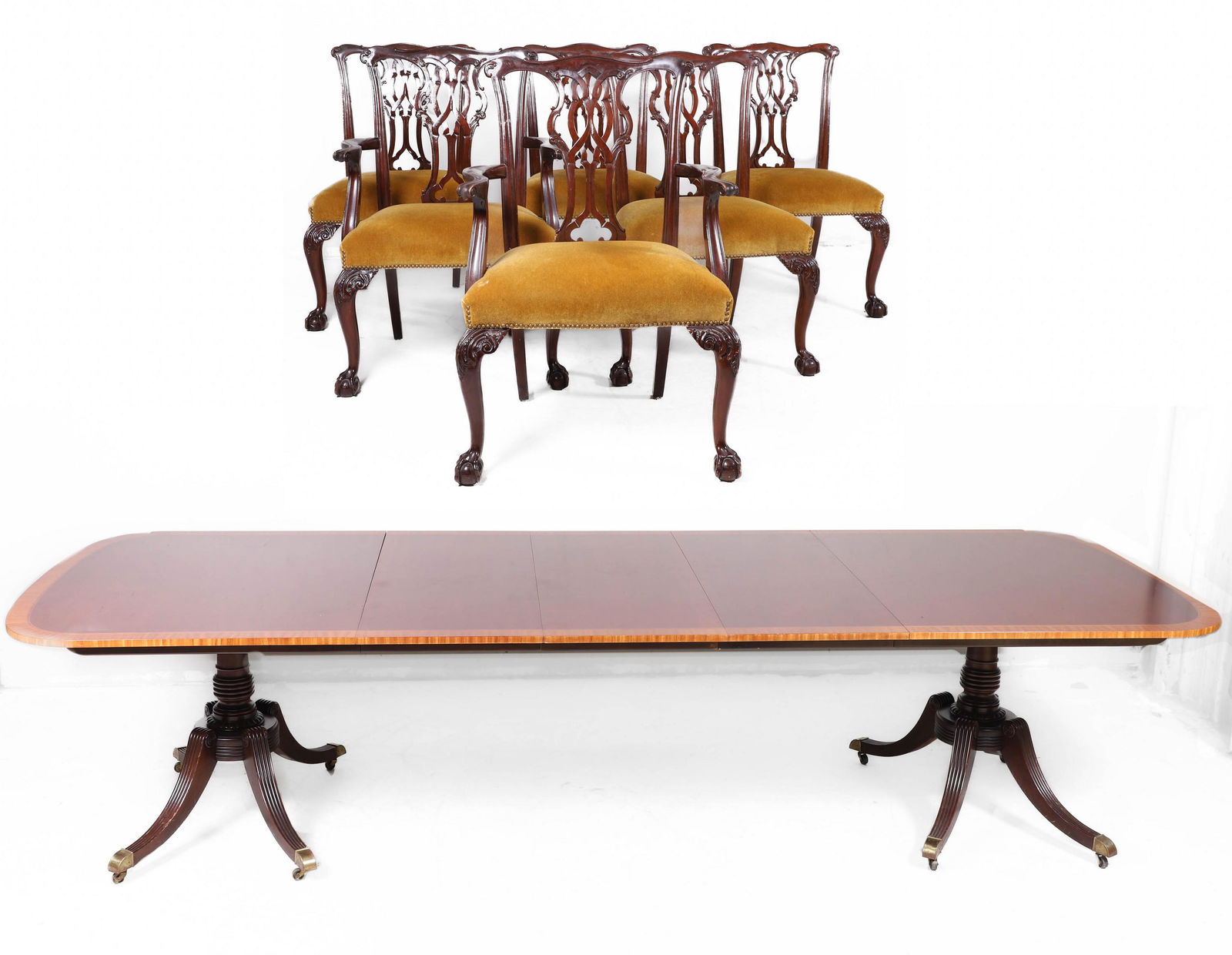 (7) pc Baker mahogany dining set (1 of 8)