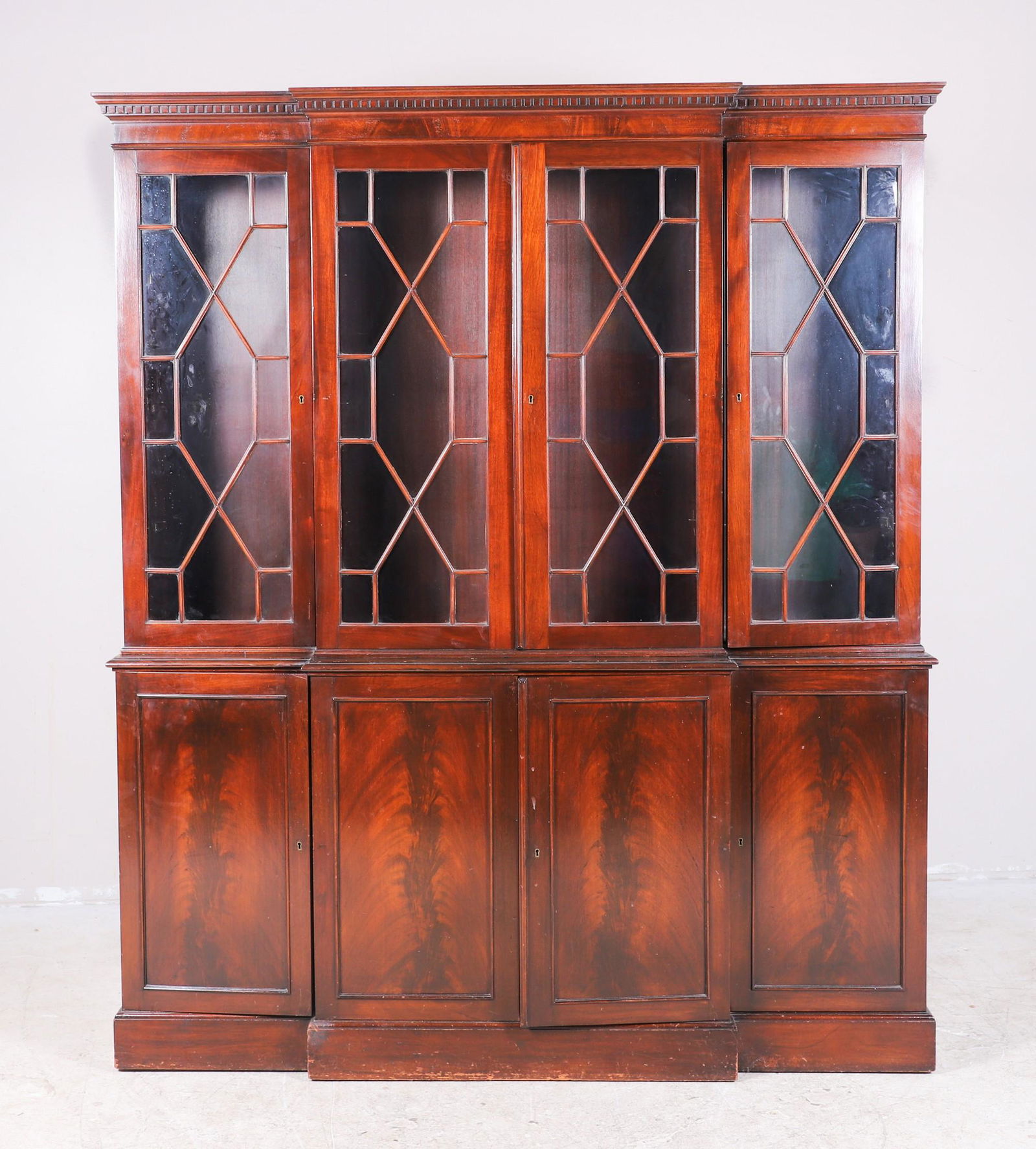 2-pc Mahogany breakfront (1 of 2)