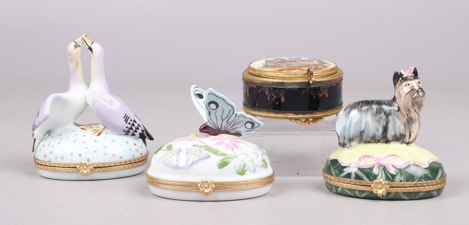 (4) Porcelain Trinket Boxes (1 of 8)