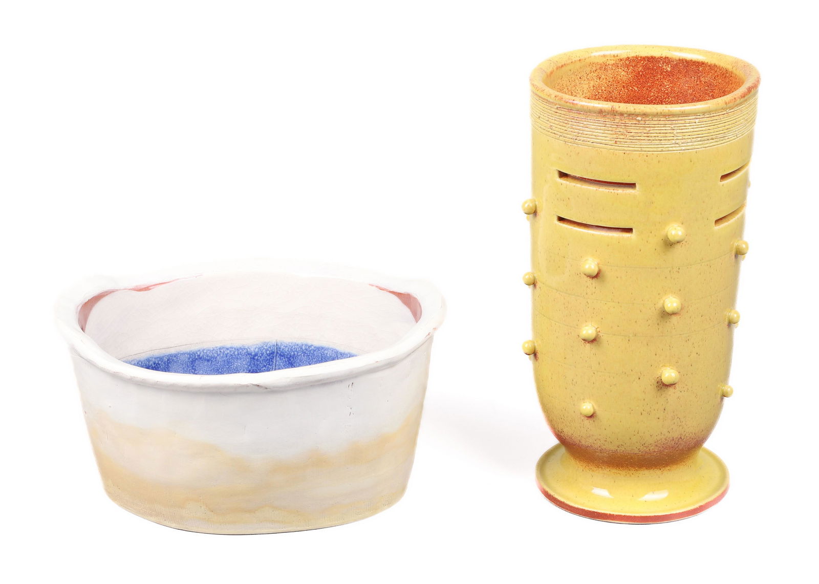 Art Pottery Vase and Dish (1 of 2)