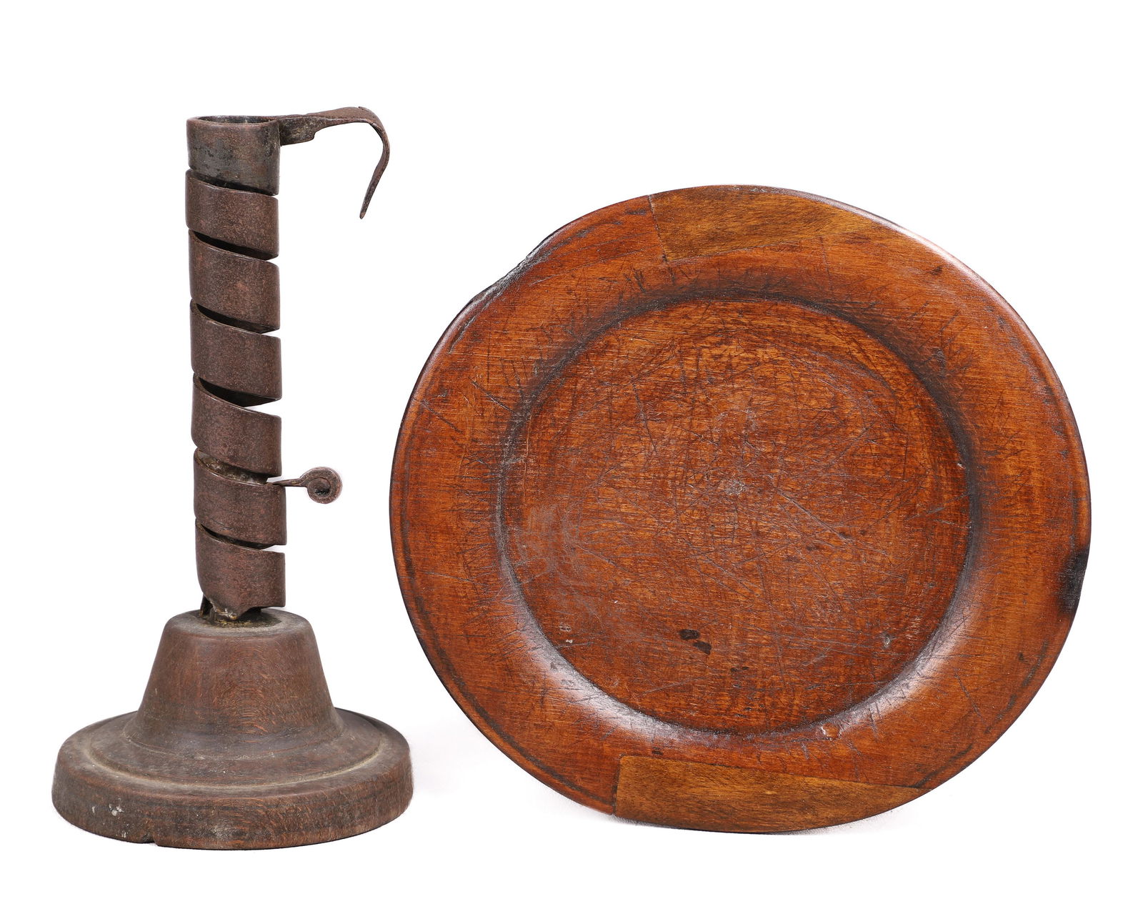 Treenware Plate and Candlestick (1 of 4)