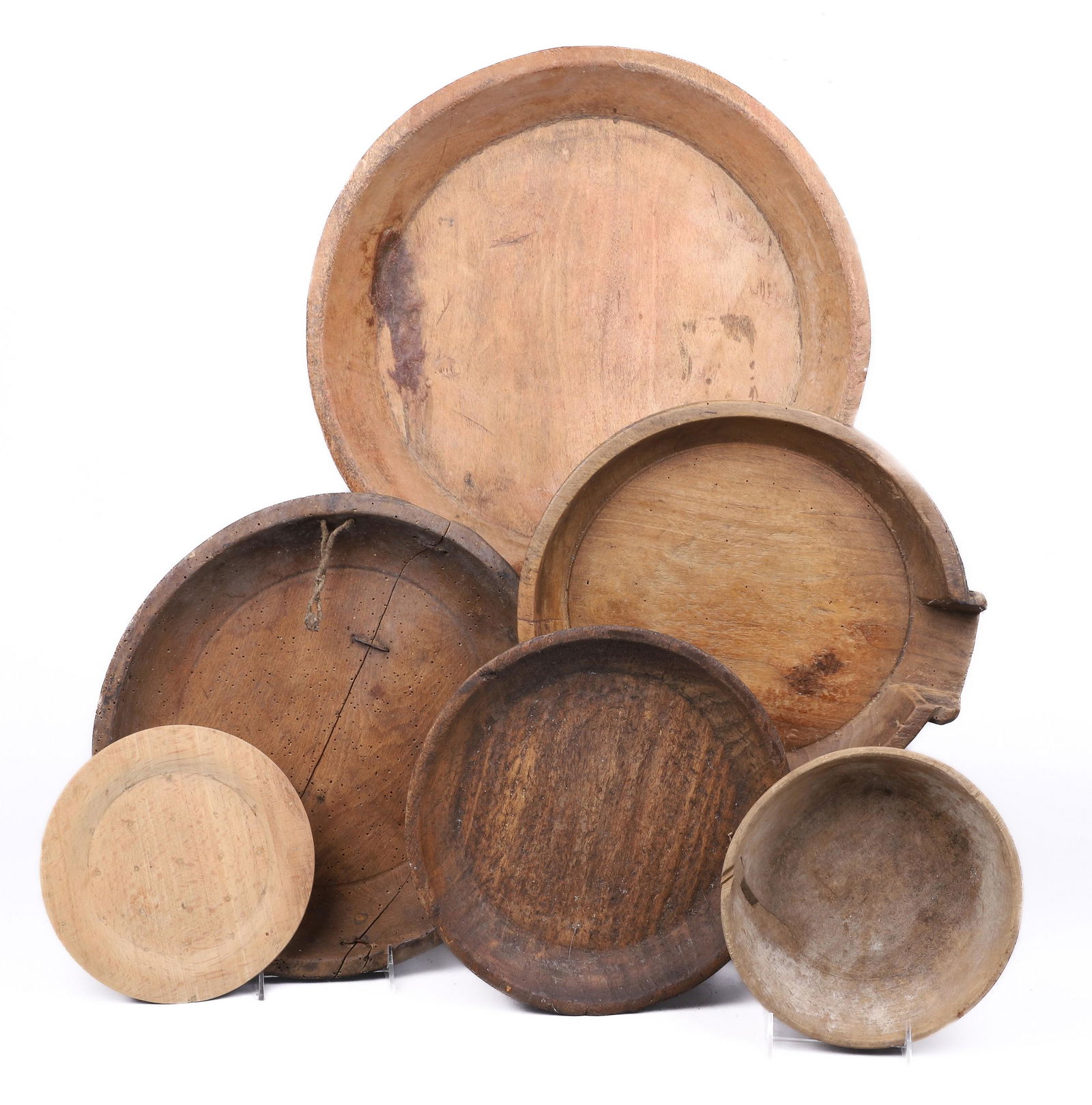 (6) Treenware Plates and Bowls (1 of 4)