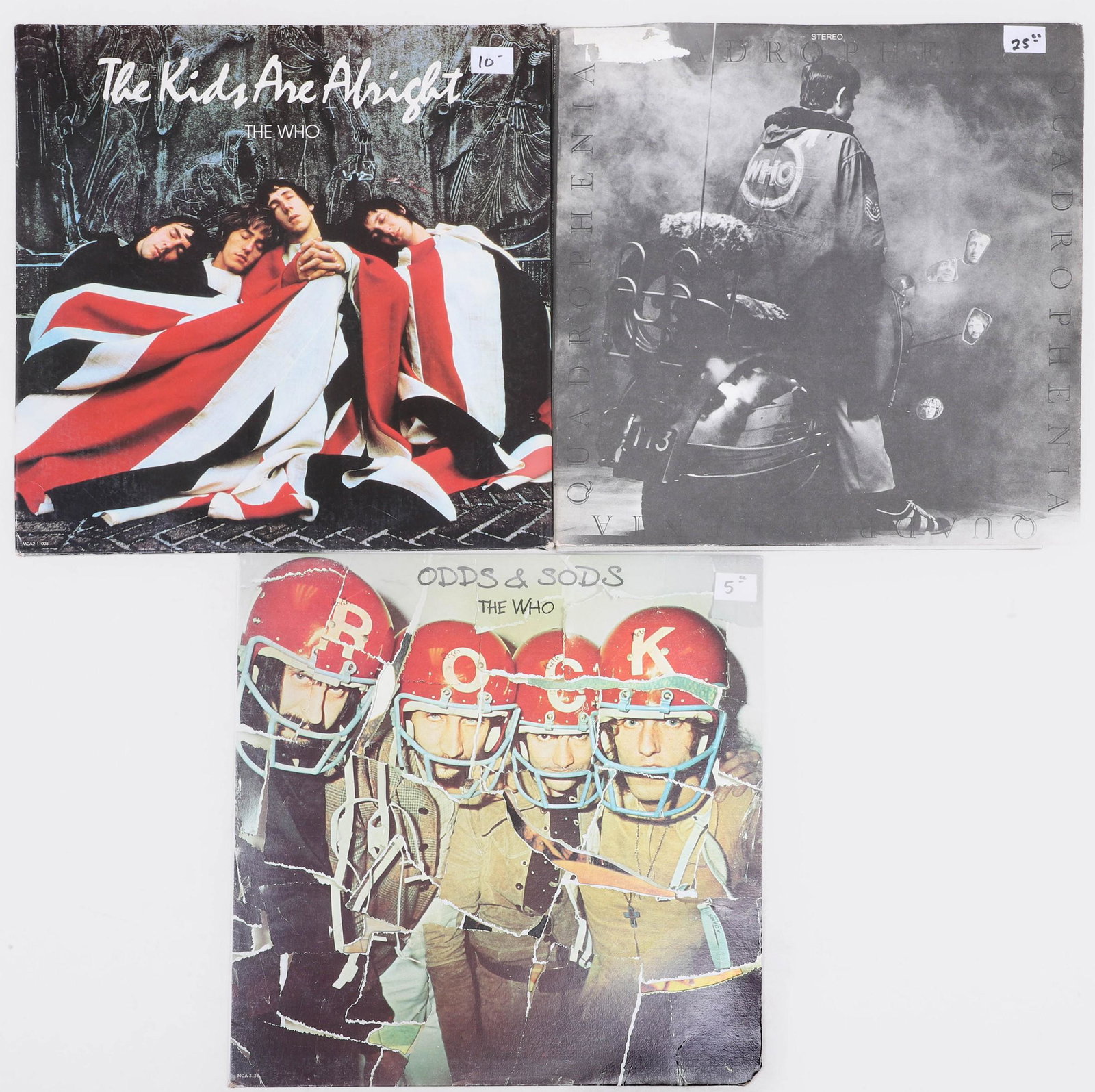 Lot of 3 33-1/3 Who Vinyl LPs: Lot of 3 33-1/3 Who Vinyl LPs, c/o Odds and Sods, Quadrophenia, The Kids are Alright