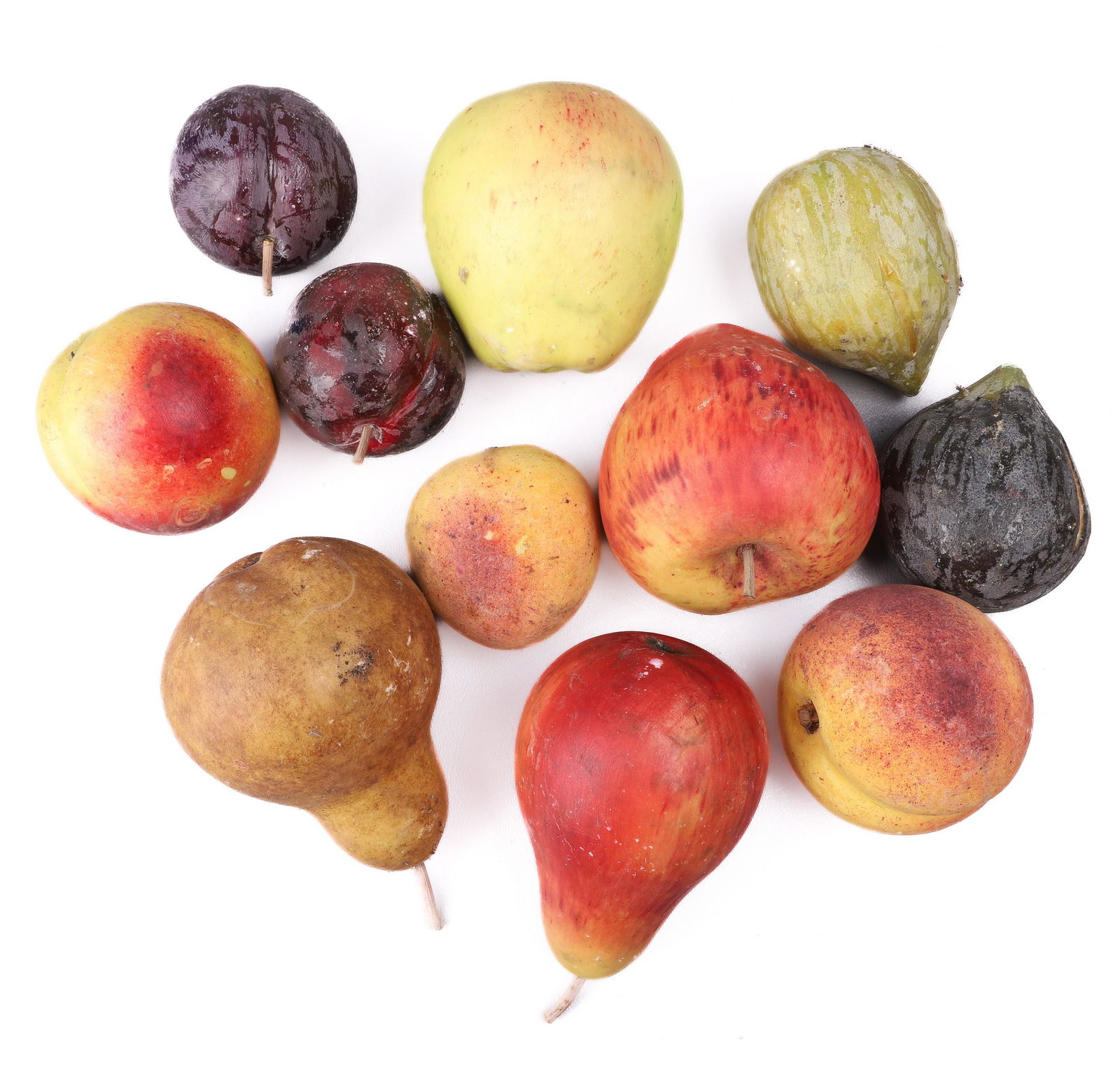 (11) Pcs Carved Stone Fruit (1 of 2)