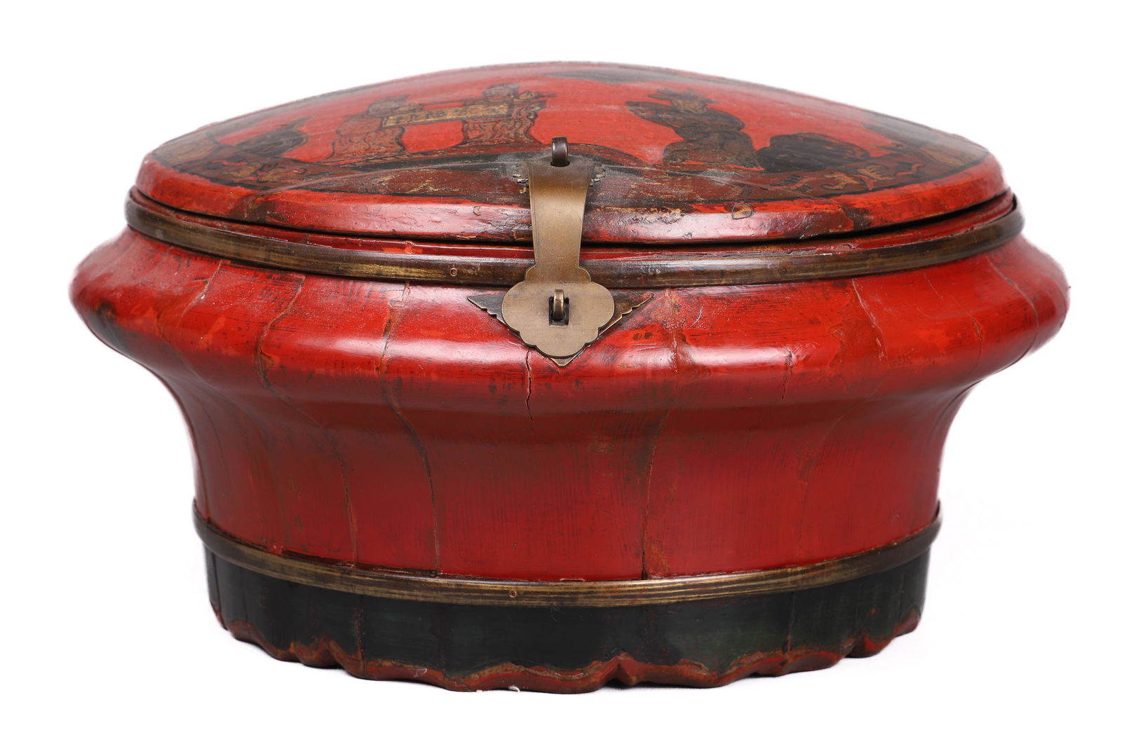 Chinese Wood Covered Box (1 of 3)