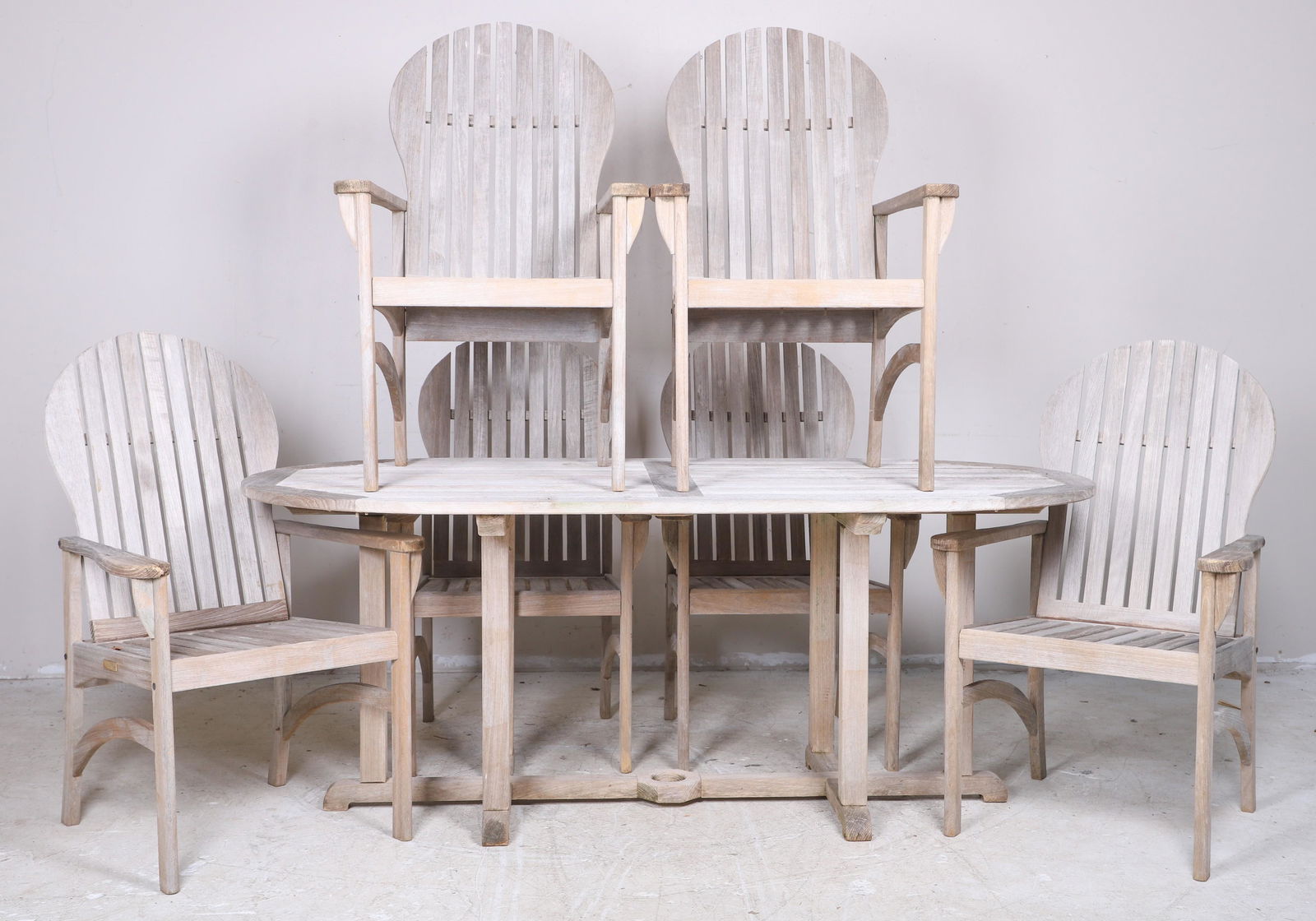 (7) pc Kingsley Bate Teak patio dining set (1 of 7)