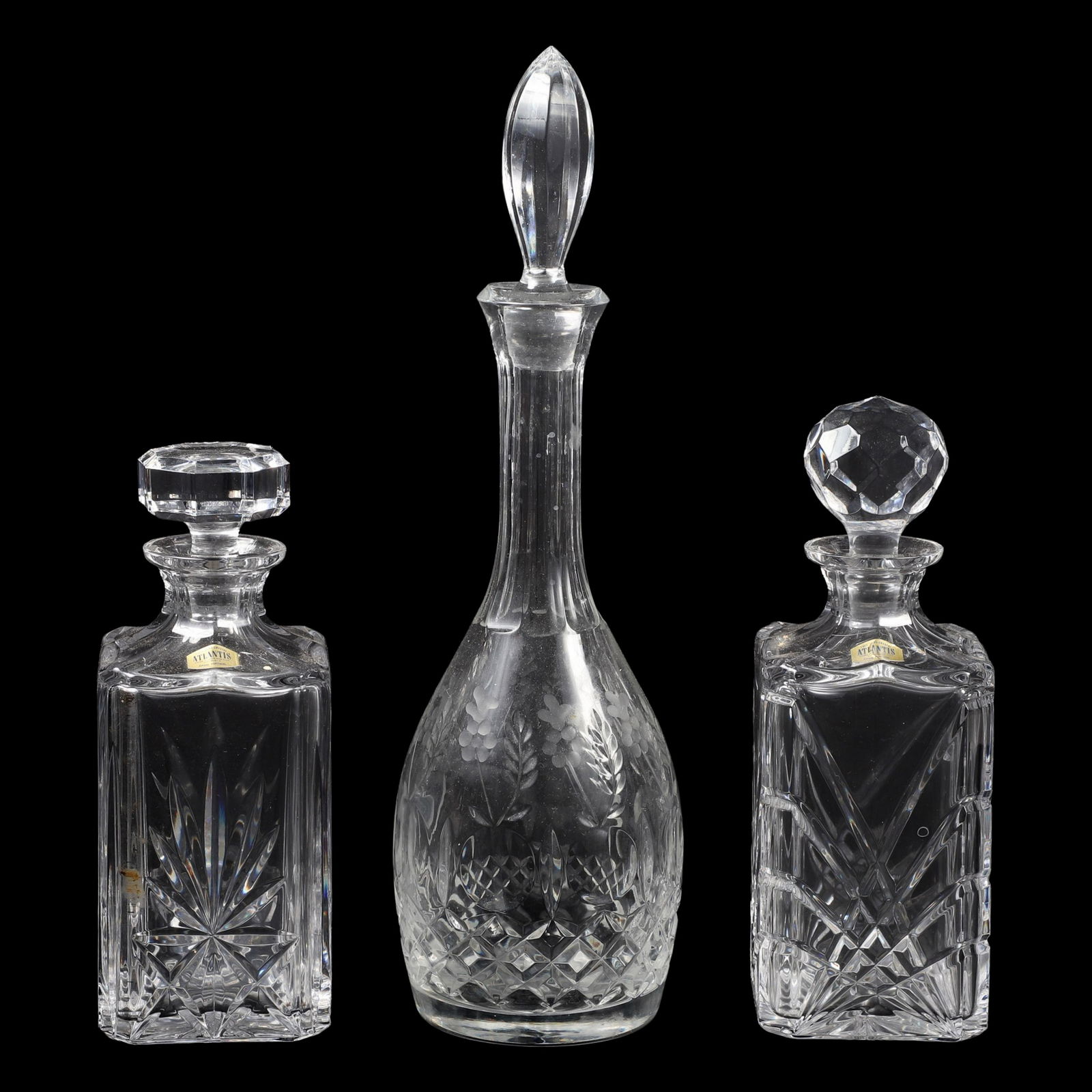 (3) Crystal Decanters (1 of 1)